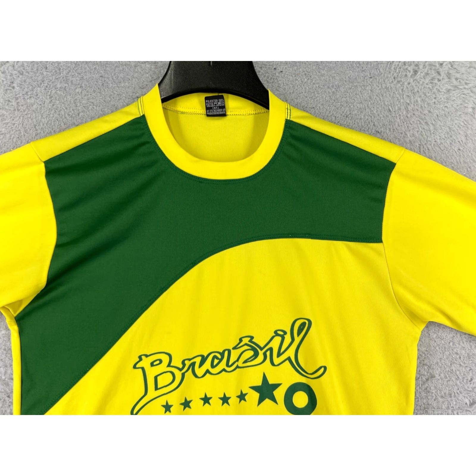 Vintage VINTAGE LF Sports Shirt Adult Medium Yellow Green Brazil Soccer Polyester READ Size US M / EU 48-50 / 2 - 7 Thumbnail