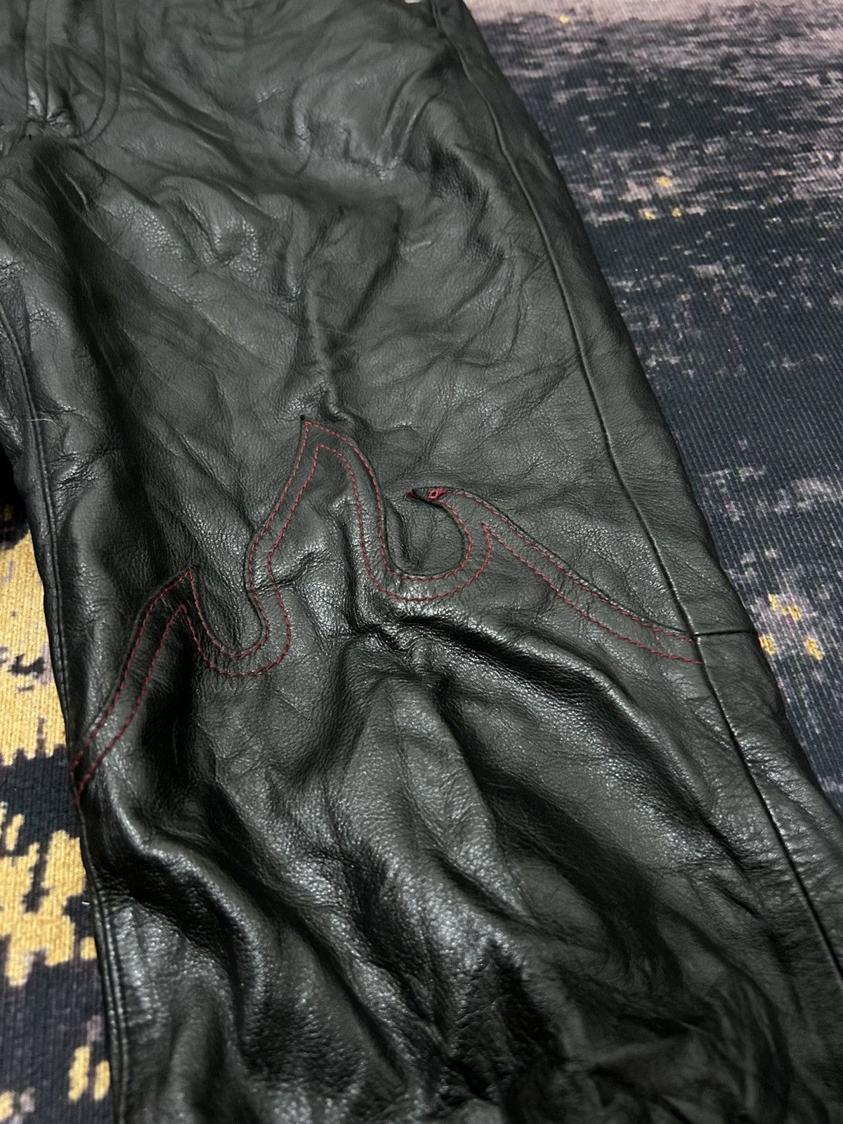 Takeo Kikuchi Takeo Kikuchi Fleur Leather Pants Size US 30 / EU 46 - 9 Thumbnail