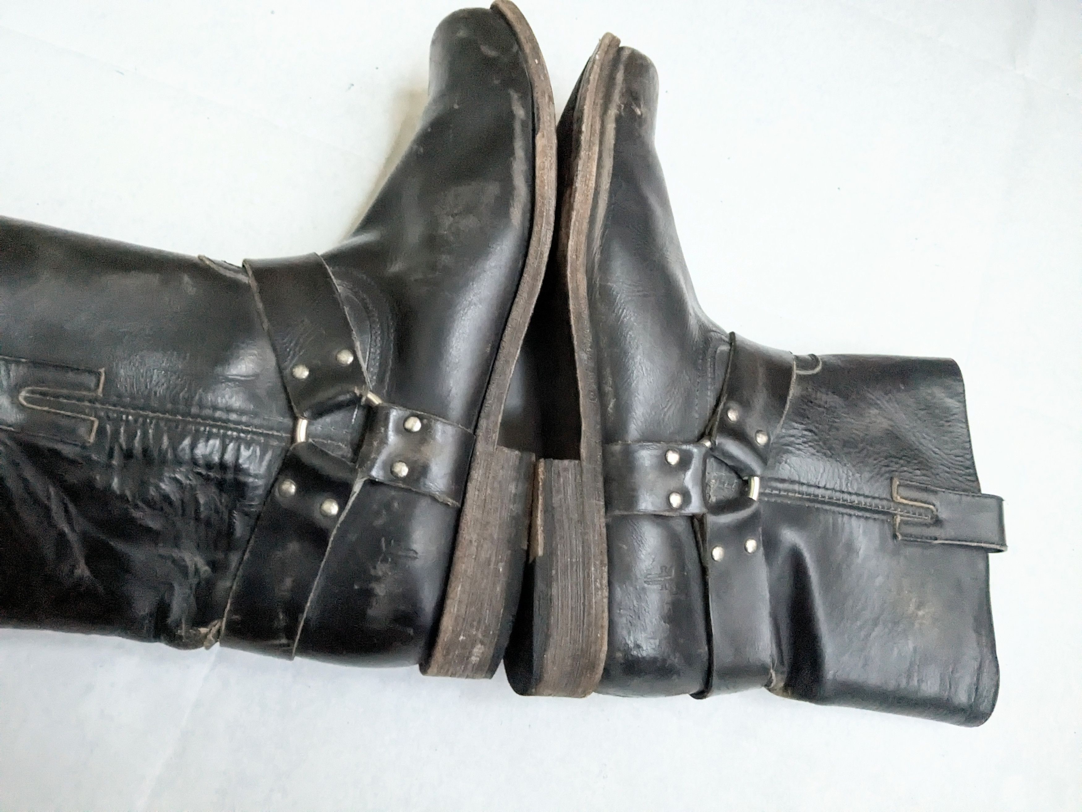 Frye Frye Harness Boots Brown 13 M Leather Buckle Size US 13 / EU 46 - 6 Thumbnail