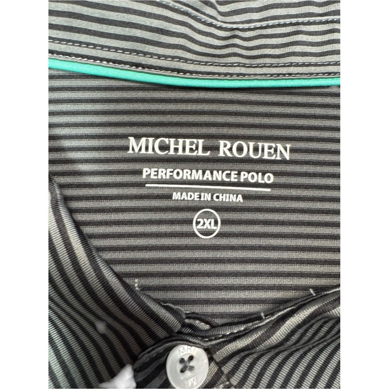 Other Michel Rouen Gray Stripe Short Sleeve Polo Shirt Size XXL Size US XXL / EU 58 / 5 - 7 Thumbnail