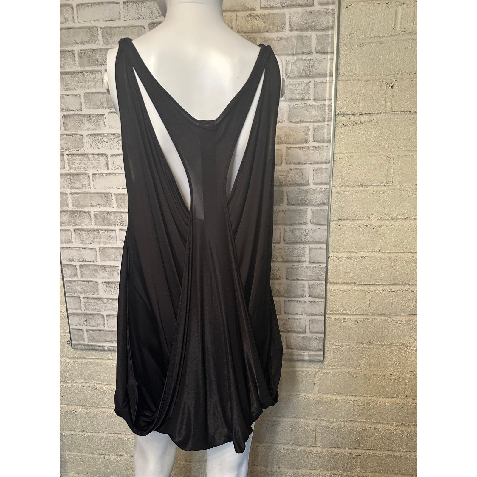 Gareth Pugh rare SS13 Drapey Jersey Tunic Dress Black IT 42 US 8 Viscose Size M / US 6-8 / IT 42-44 - 8 Thumbnail