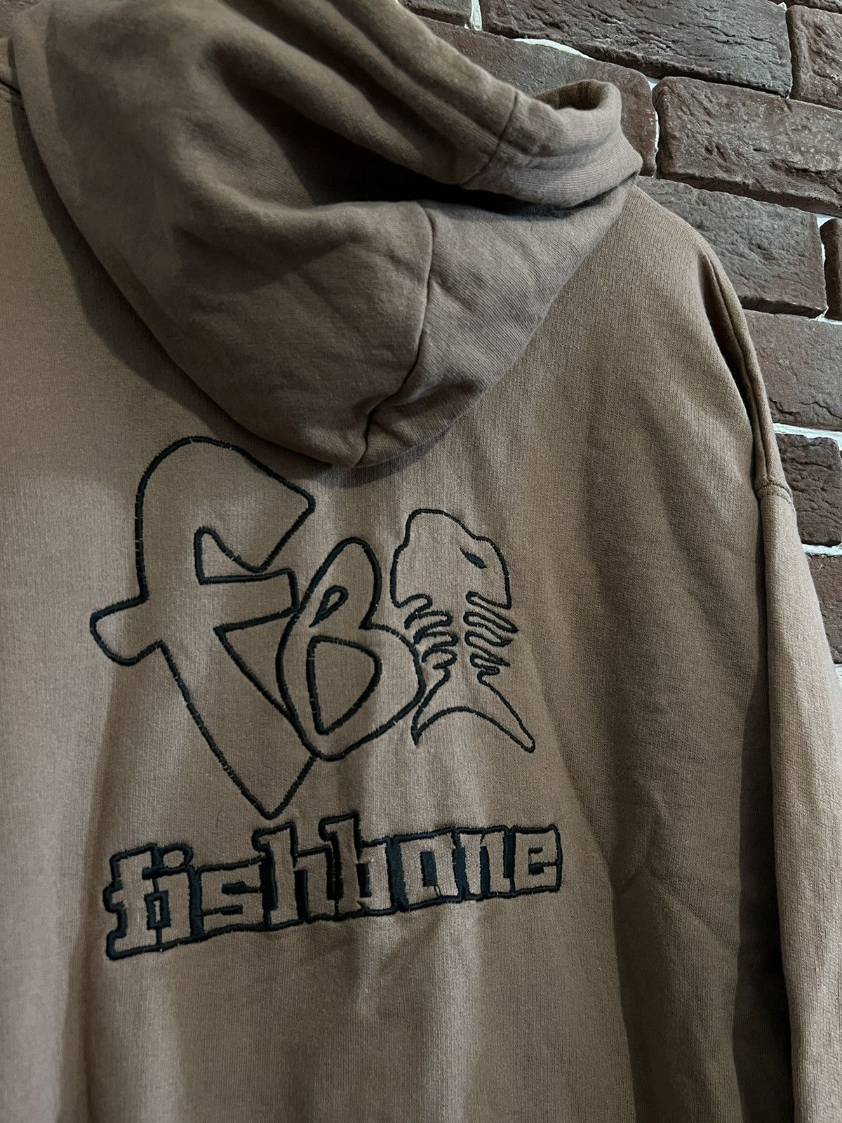 Hook-Ups Vintage 90s Fishbone Brand Hoodie Pornstar Hookup Brown M Size US M / EU 48-50 / 2 - 6 Thumbnail