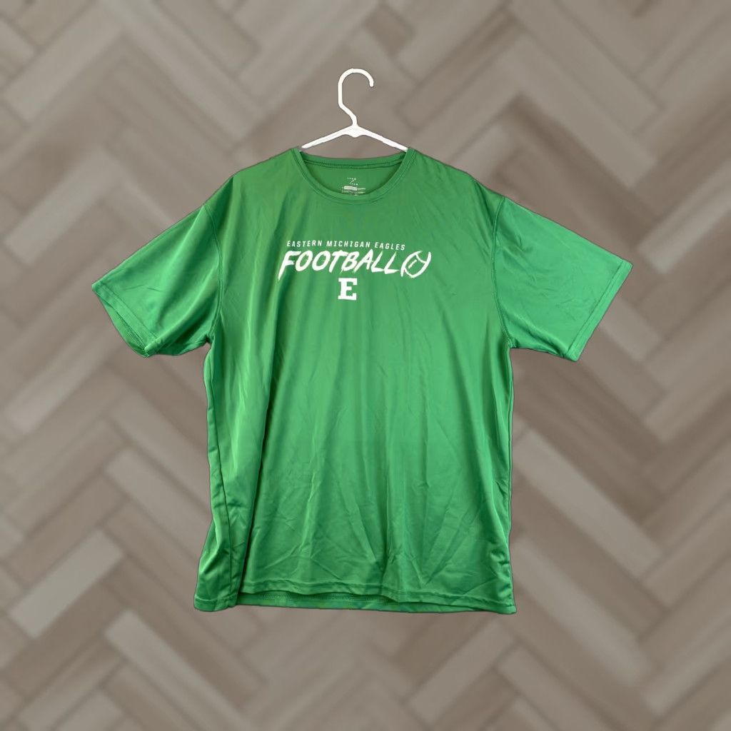 Vintage Eastern Michigan University Zorrel T-Shirt Mens 2XL Green Sports Logo Crew Neck Size US XXL / EU 58 / 5 - 1 Thumbnail