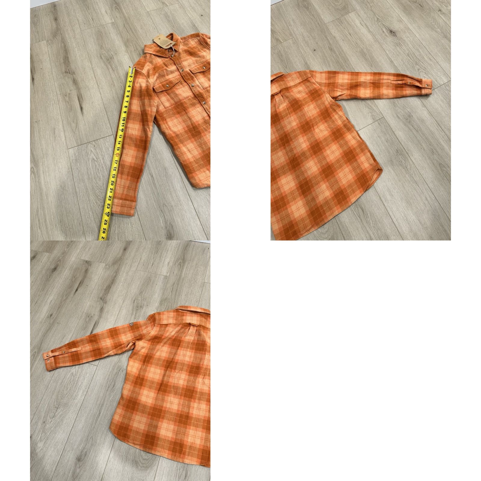 Vintage NWT Fjallraven Women's Ovik Heavy Flannel Shirt Long Sleeve Orange Plaid Size S Size S / US 4 / IT 40 - 9 Thumbnail