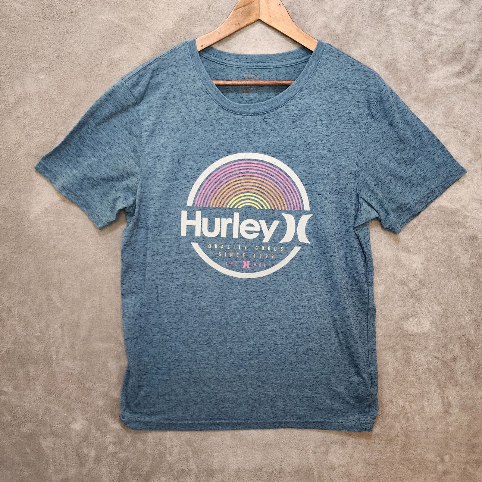 Hurley Hurley Men's M Heather Blue Green Tee Size US M / EU 48-50 / 2 - 1 Thumbnail