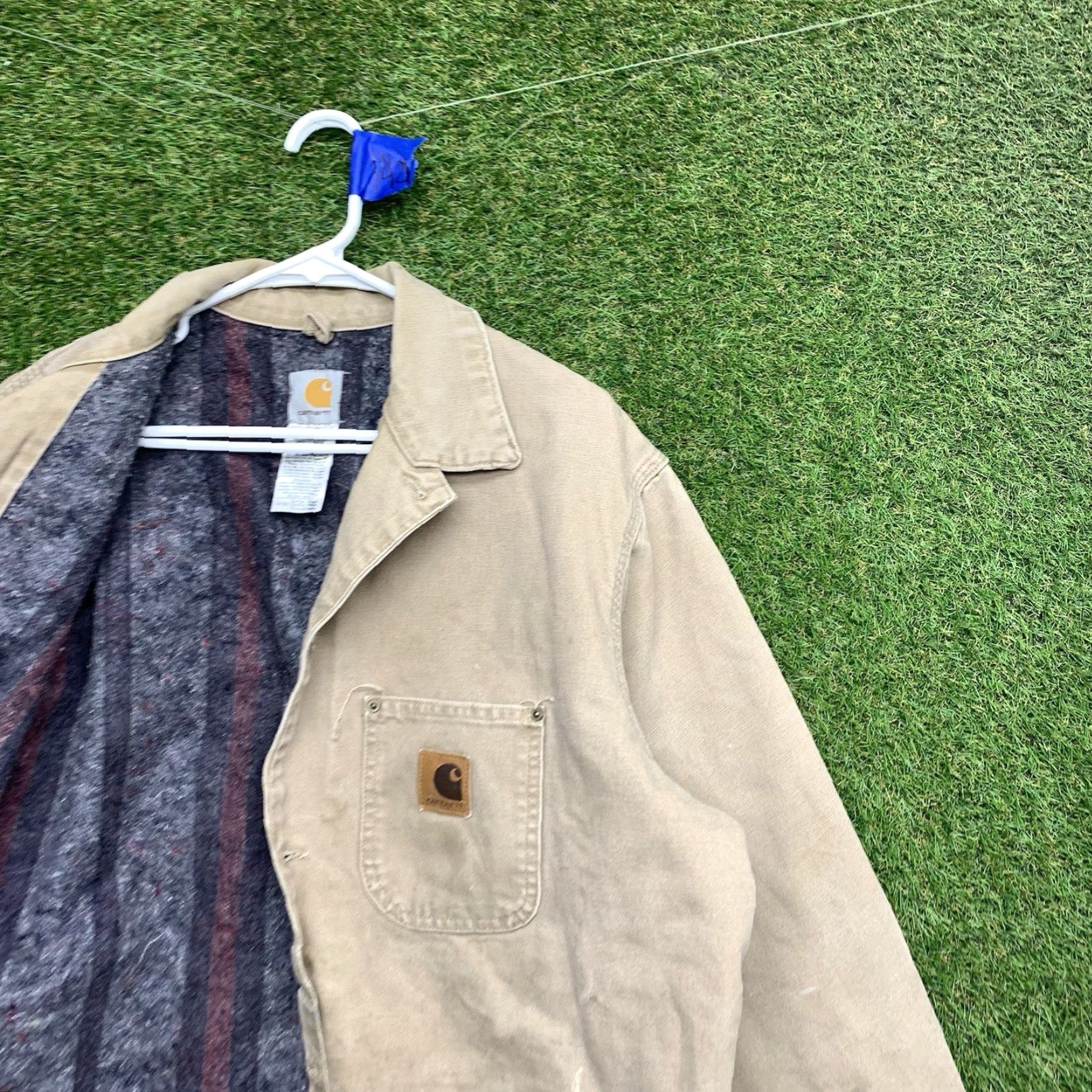 Carhartt VINTAGE Carhartt Jacket Men L Brown Canvas Lined Bomber Workwear Coat C58 CHT J97 Insulation Polyester Short Description? Size US L / EU 52-54 / 3 - 3 Thumbnail
