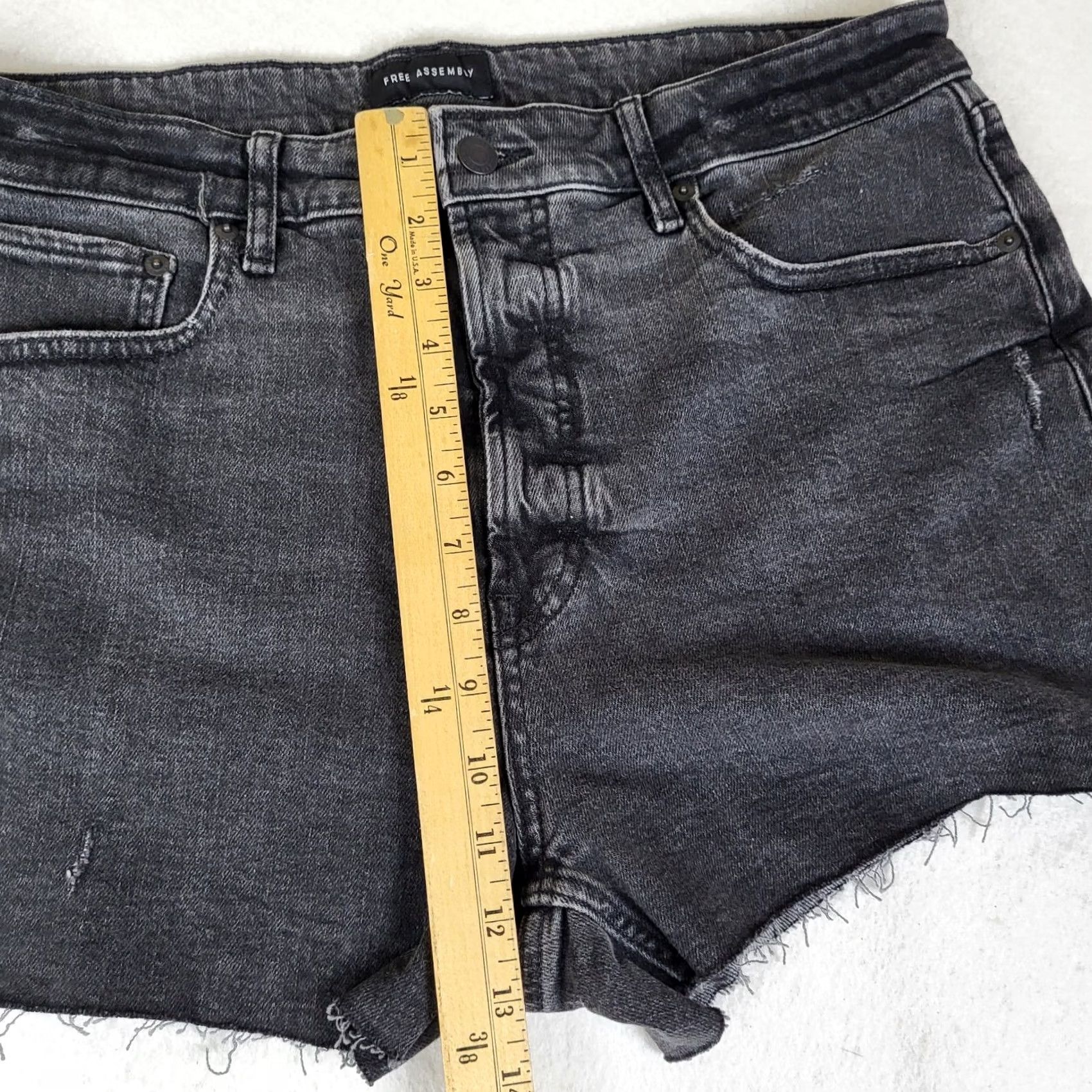 Vintage FREE ASSEMBLY Women's denim Jean Shorts dark Gray Size 12 Size 34" / US 12 / IT 48 - 7 Thumbnail