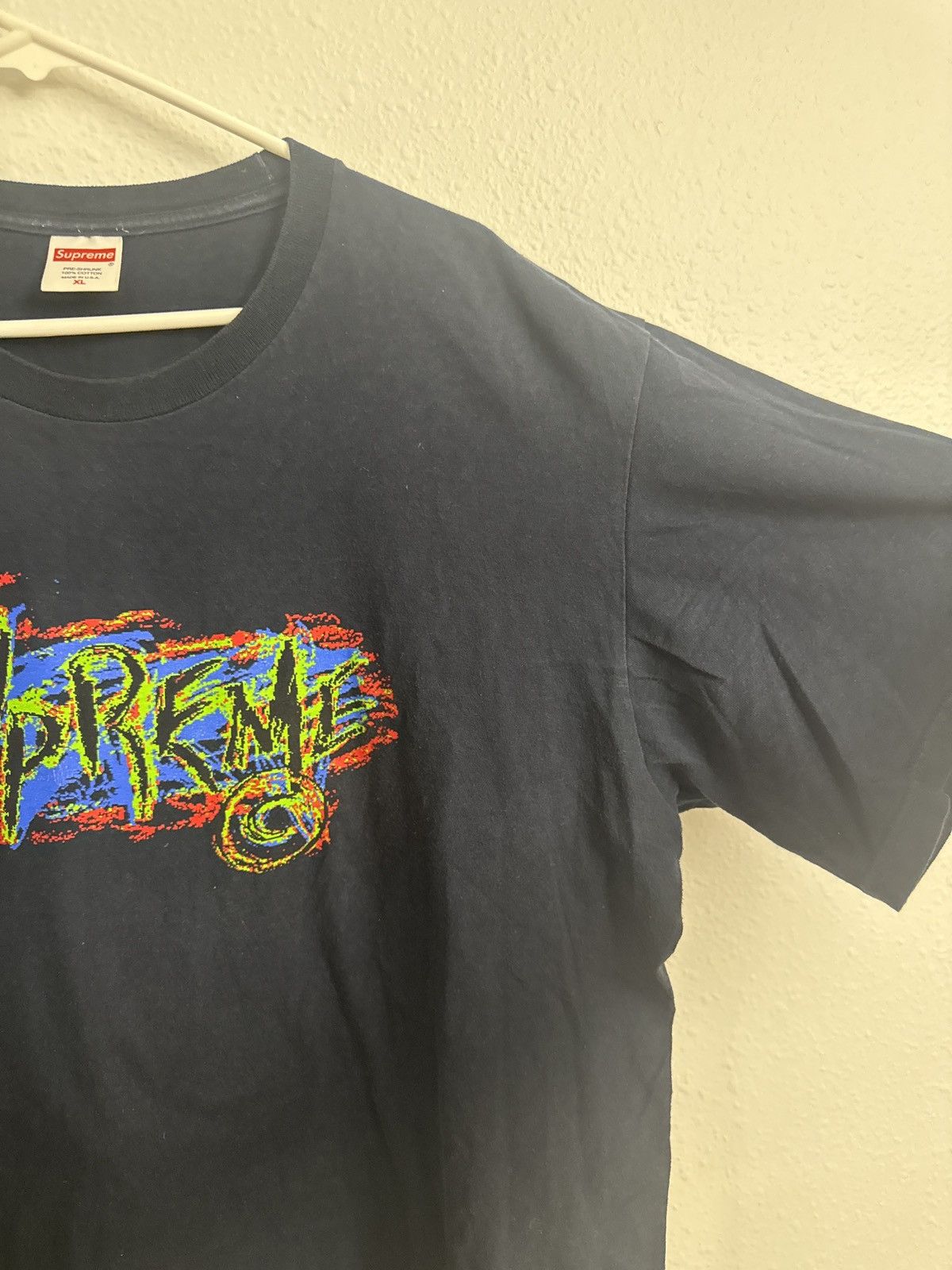 Supreme Supreme Scratch Tee Navy XL Size US XL / EU 56 / 4 - 3 Thumbnail