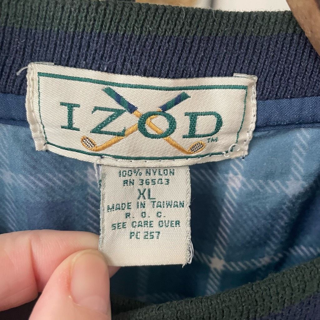 Izod Vintage 90s Izod Plaid Golf Pullover Soft Shell Windbreaker Size US XL / EU 56 / 4 - 4 Thumbnail