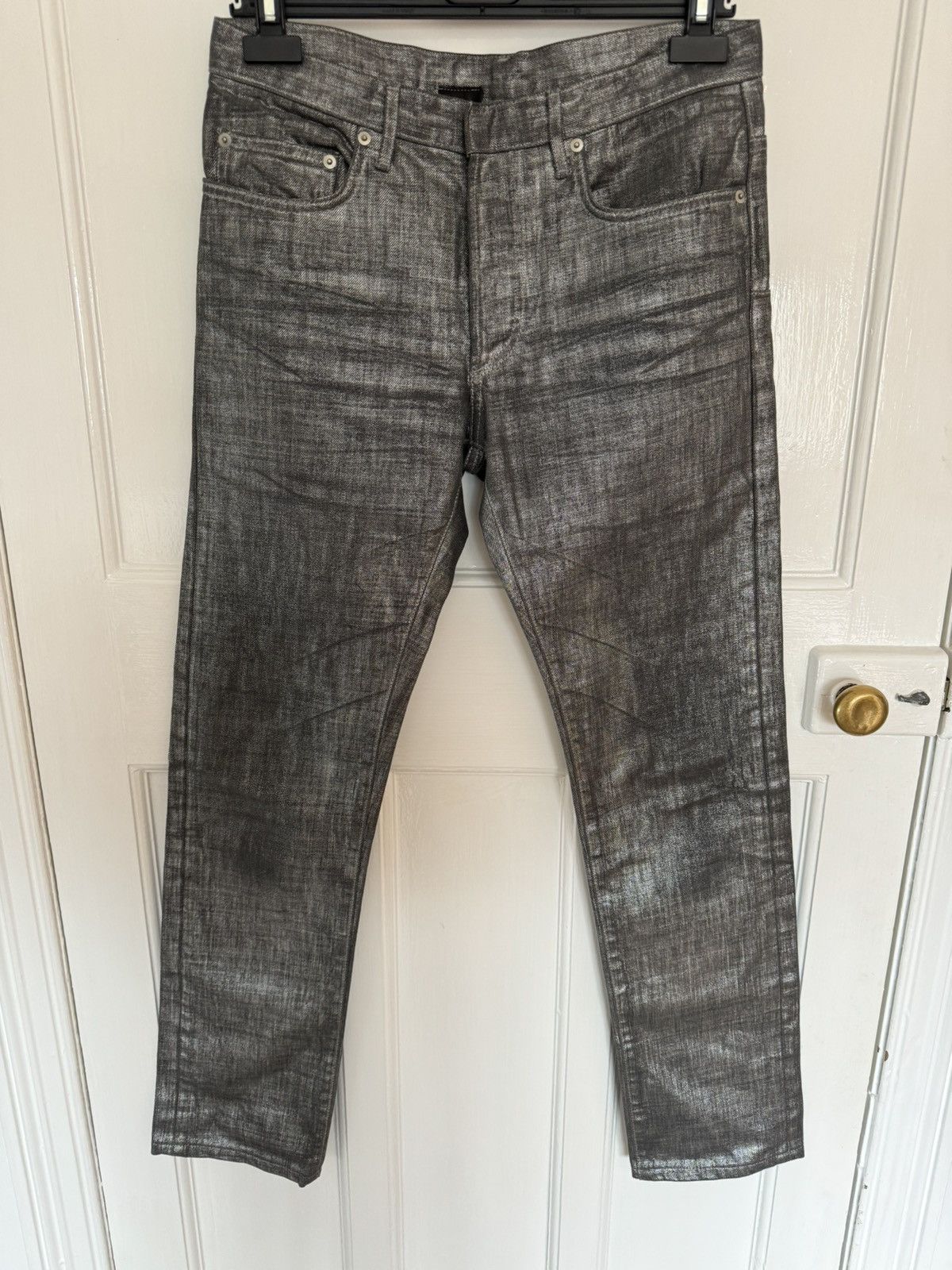 Dior × Hedi Slimane Dior Hedi Slimane “Radioactive” Silver Jeans A 