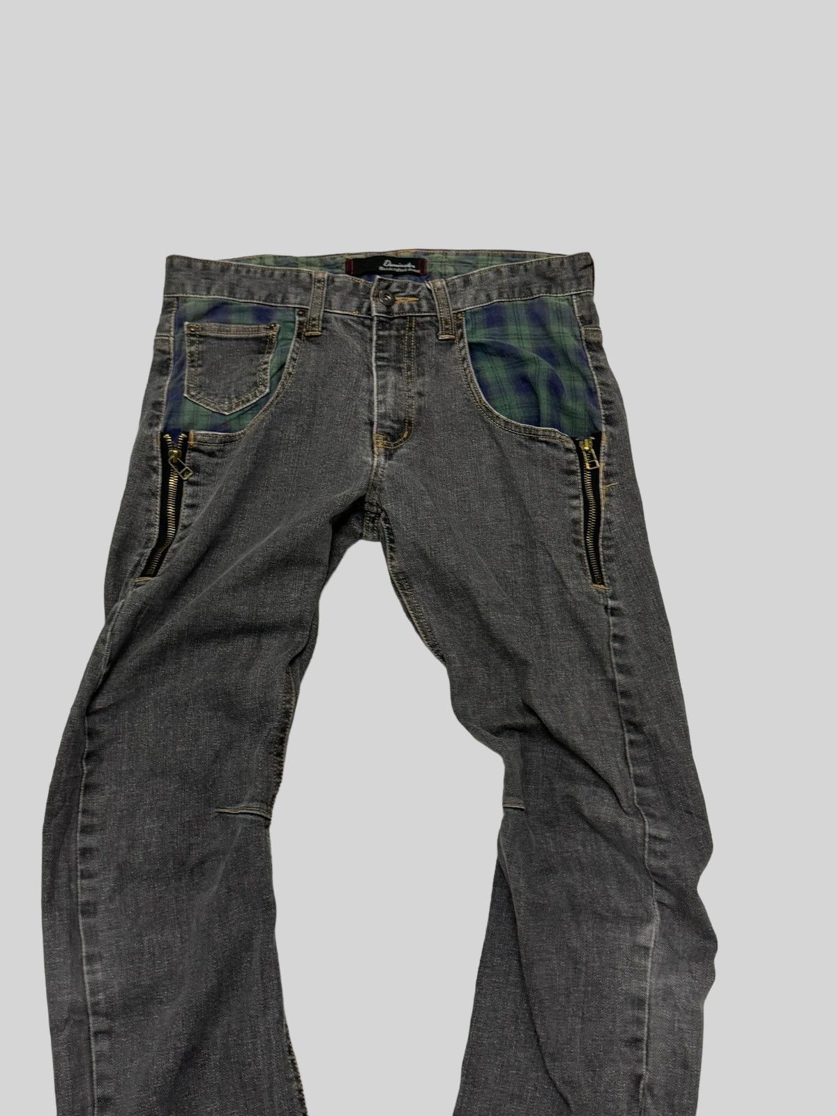 If Six Was Nine × Japanese Brand DOMINATE HANDCRAFTED ZIPPER J-CURVE JEANS Size US 29 - 3 Thumbnail