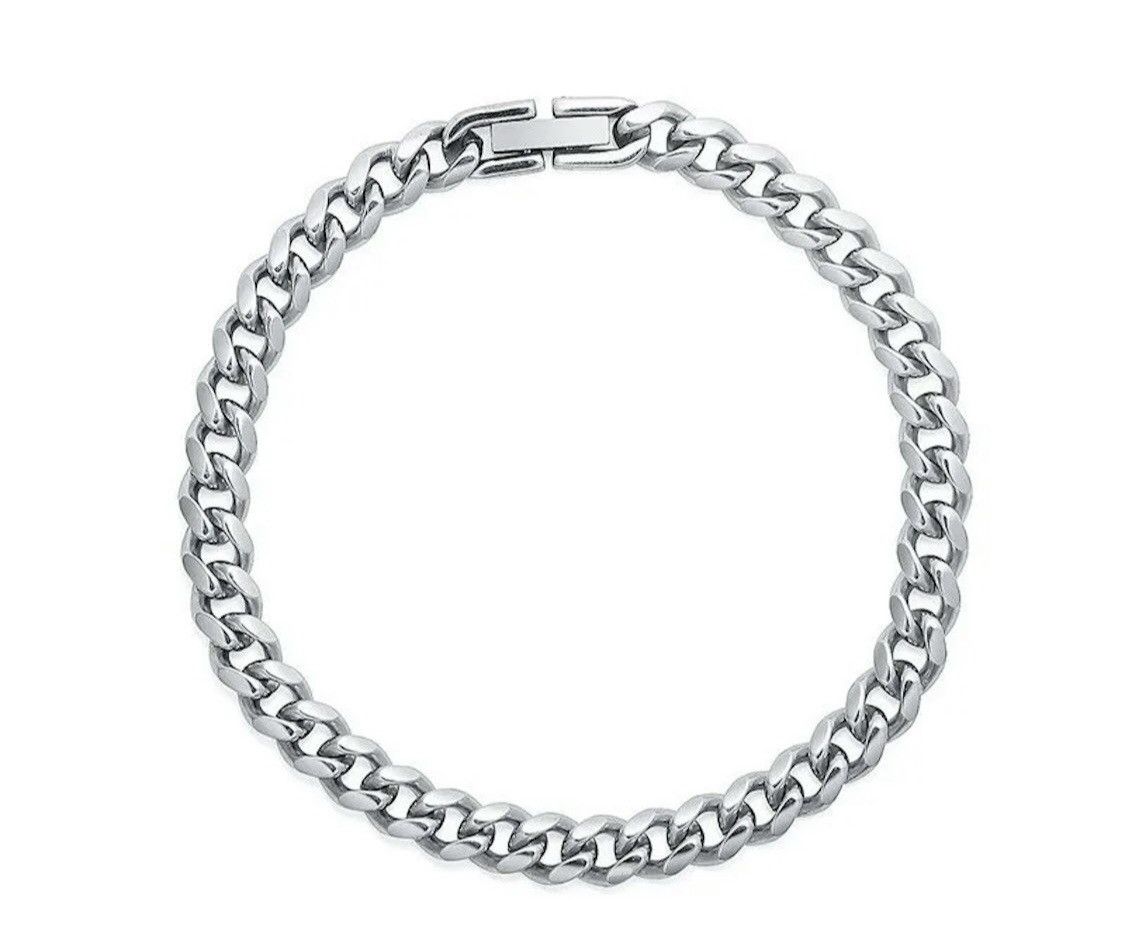 Jewelry Men's Simple Stainless Steel Snap Bracelet Size ONE SIZE - 4 Thumbnail