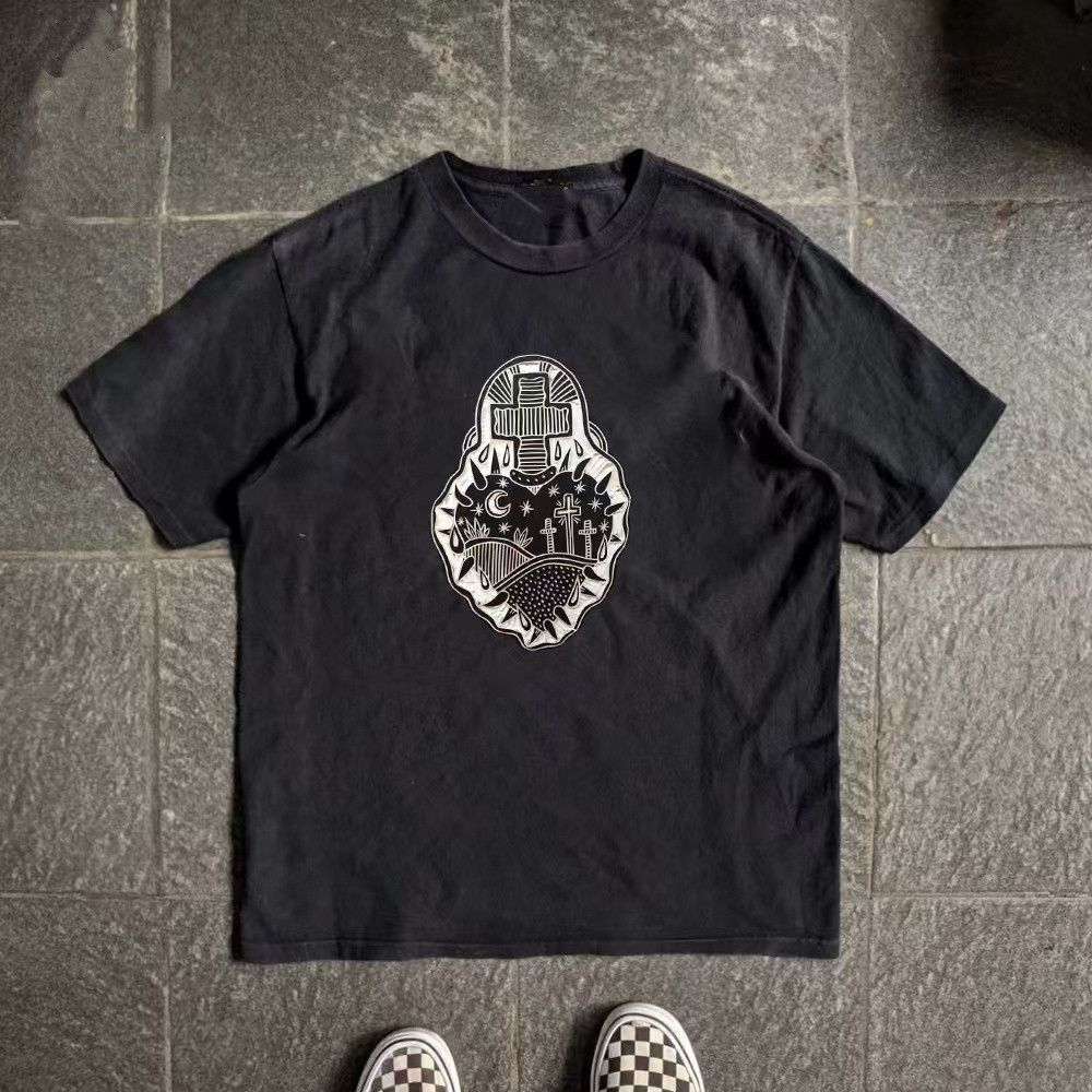 Vintage Black vintage cross print t-shirt Size US M / EU 48-50 / 2 - 1 Thumbnail