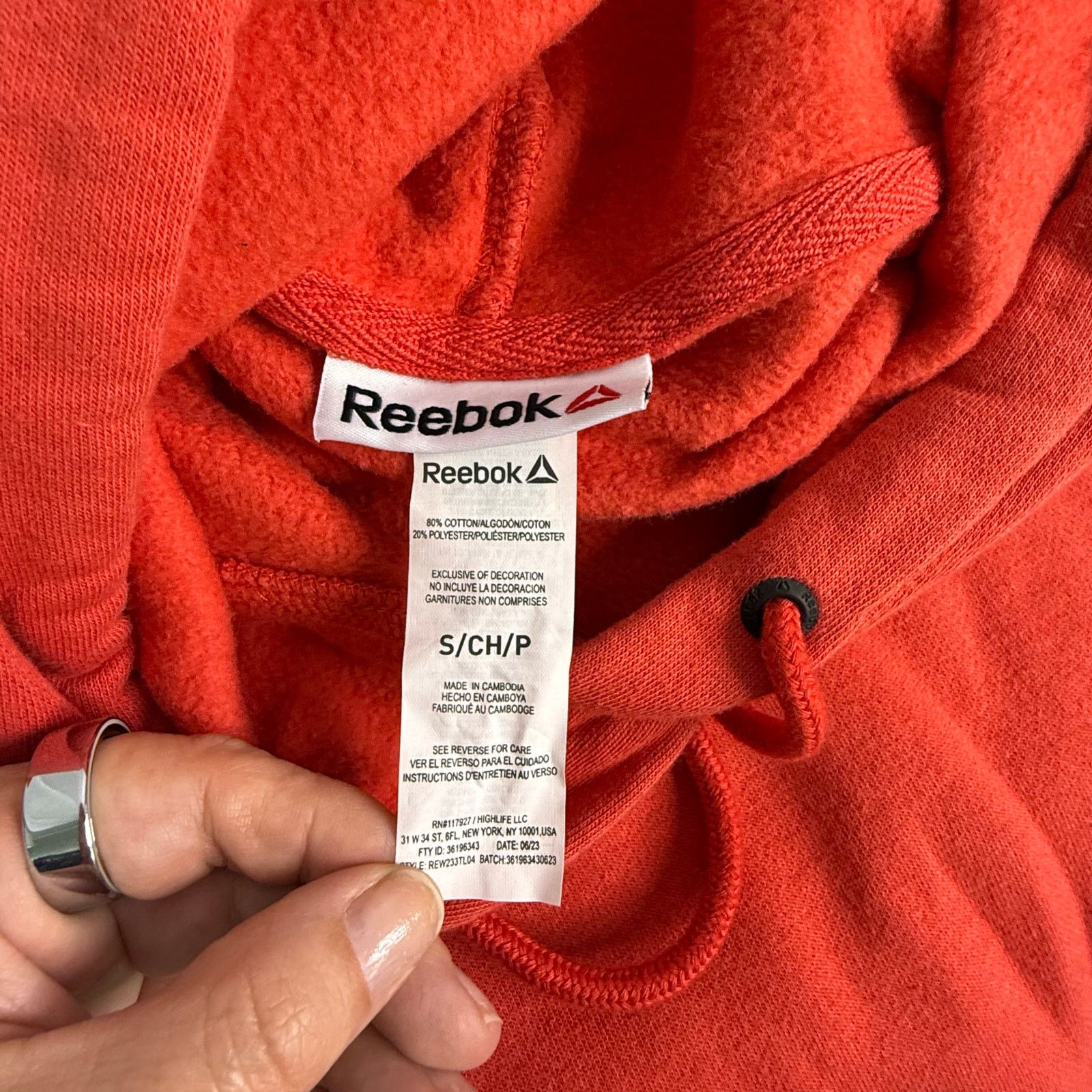 Reebok Reebok Red Hoodie Women’s Small Pullover Sweatshirt Size S / US 4 / IT 40 - 5 Thumbnail