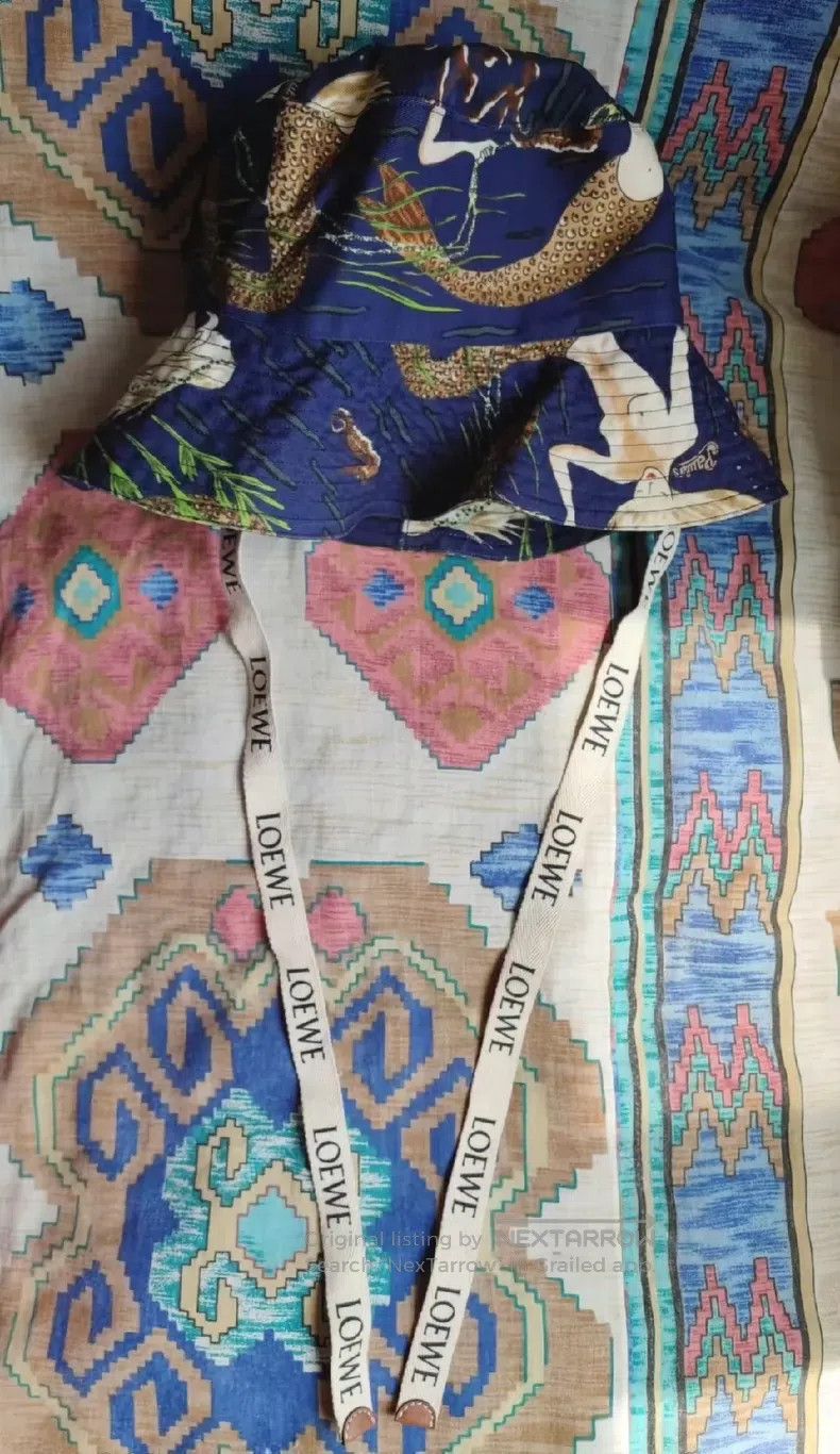 Loewe Loewe size 59 Fisherman Hat, Mermaid Print Ribbon, Size 59 Size ONE SIZE - 2 Thumbnail