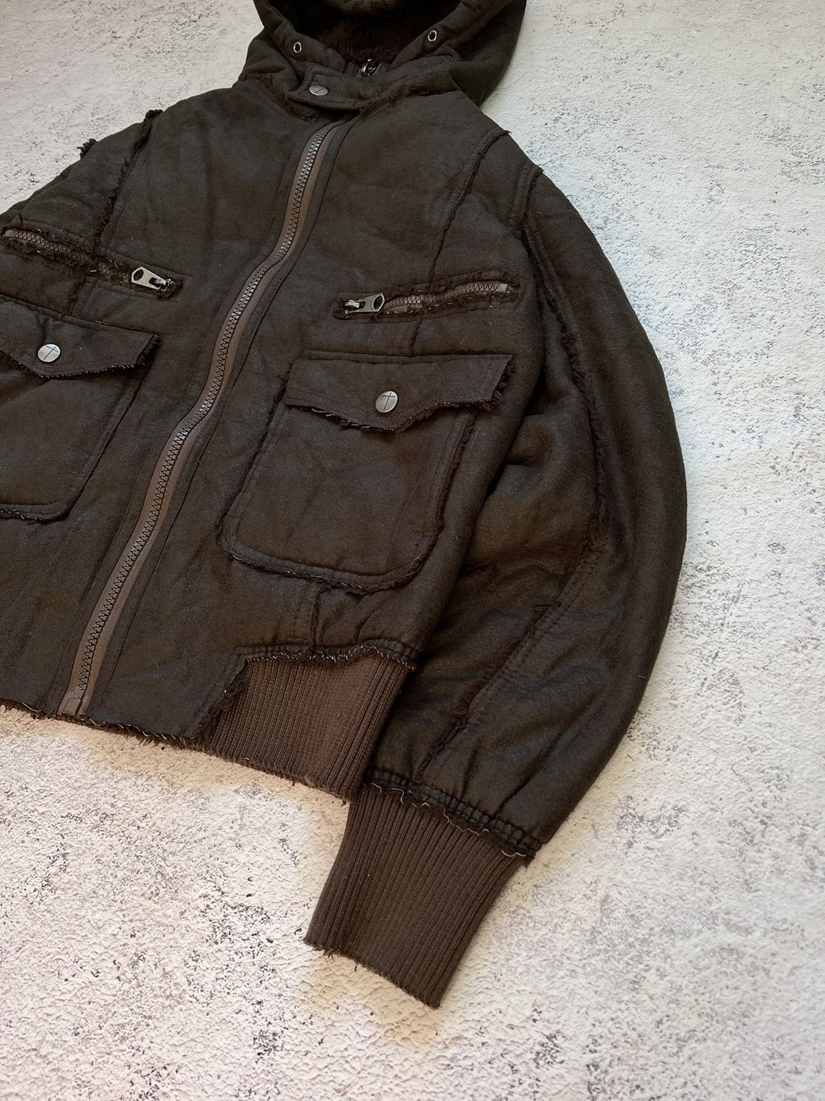 If Six Was Nine × Le Grande Bleu (L.G.B.) Vintage Grunge Zip Fur Jacket IfSixWasNine Y2K Japan Style Size M / US 6-8 / IT 42-44 - 1 Thumbnail