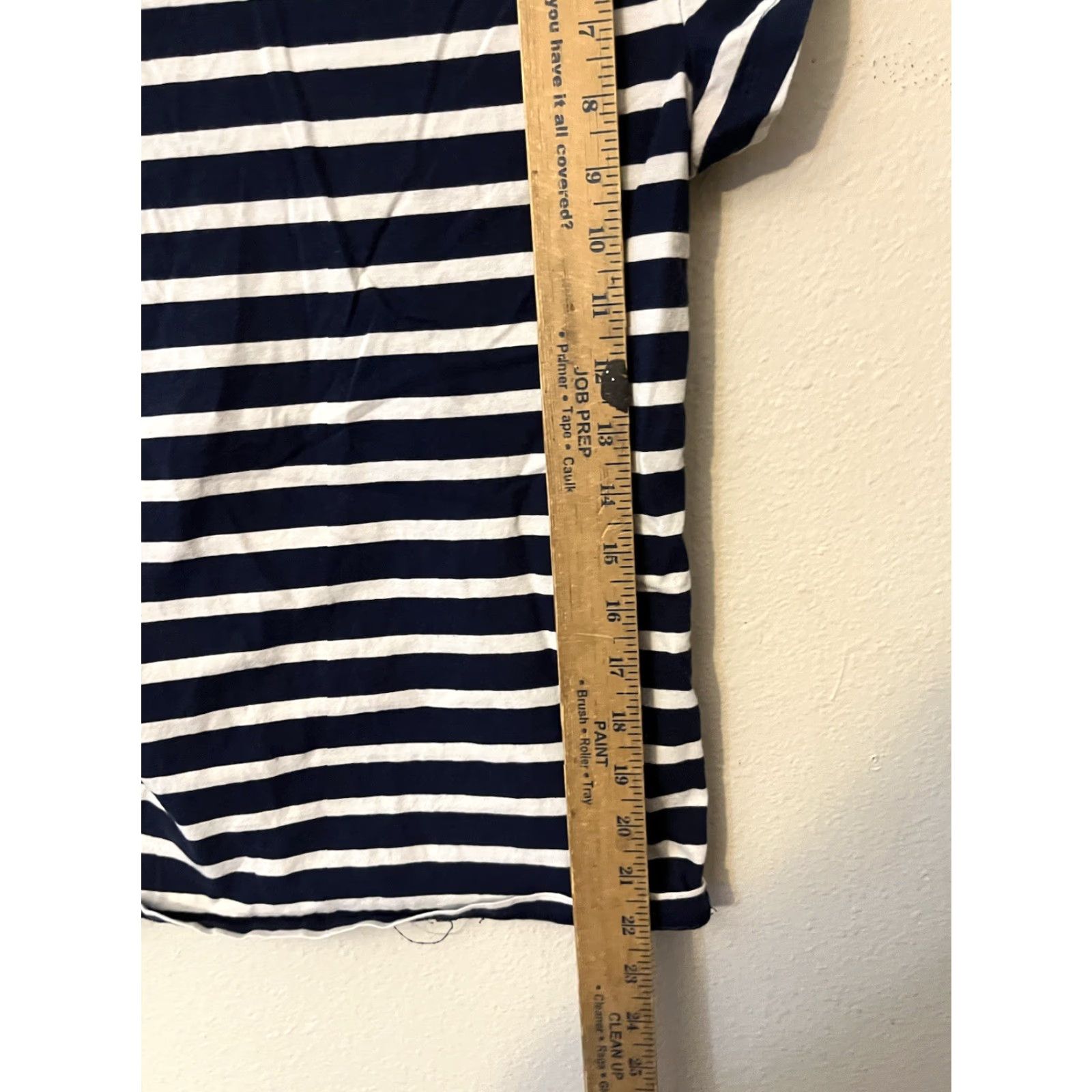 Nautica VINTAGE Nautica T-Shirt Womens S Blue Striped Short Sleeve V Neck 100% Cotton Pullover Size S / US 4 / IT 40 - 5 Thumbnail