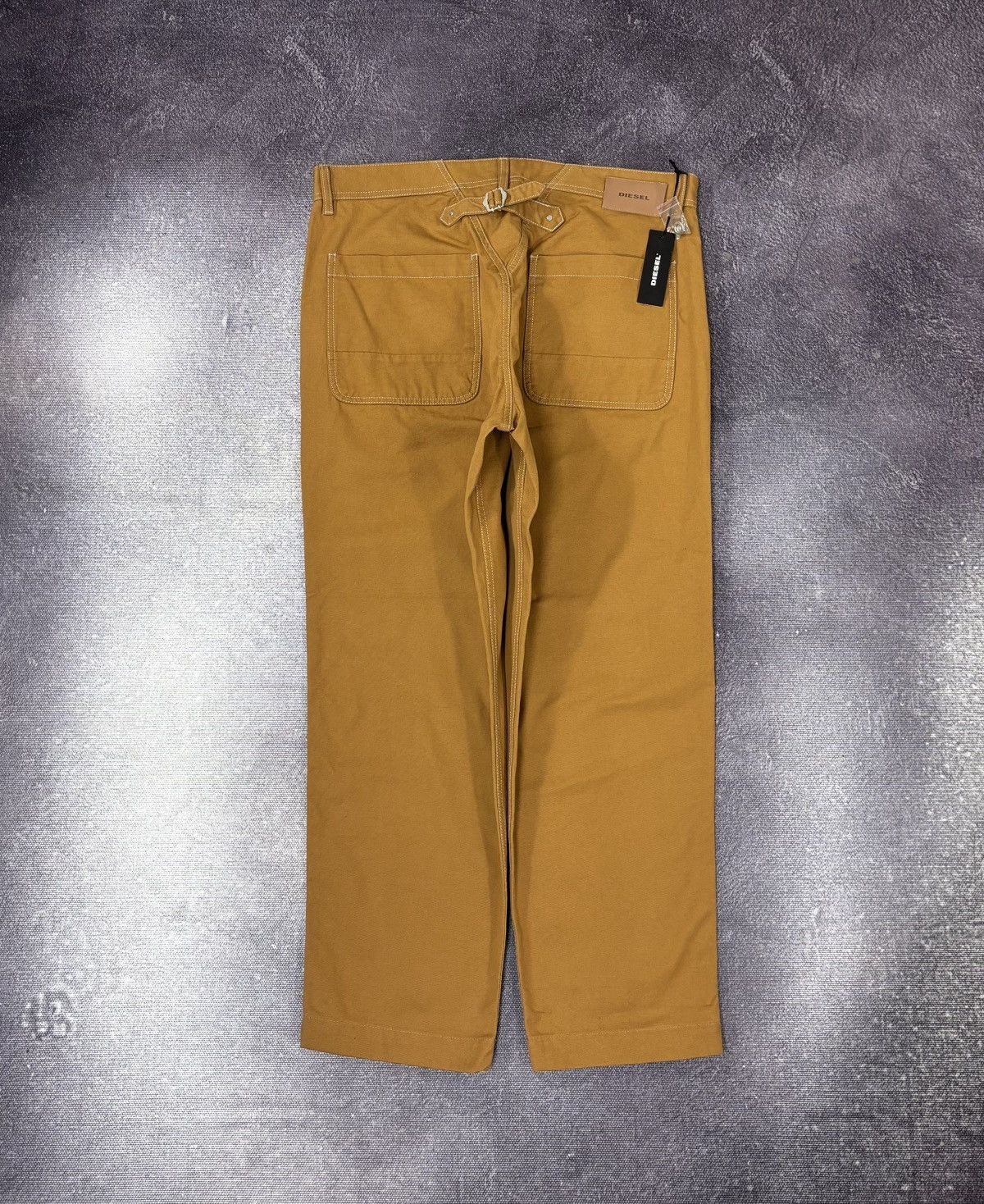 Diesel Diesel P-Frank NWT Men’s Mustard Orange Dungaree Pants Size US 36 / EU 52 - 2 Thumbnail