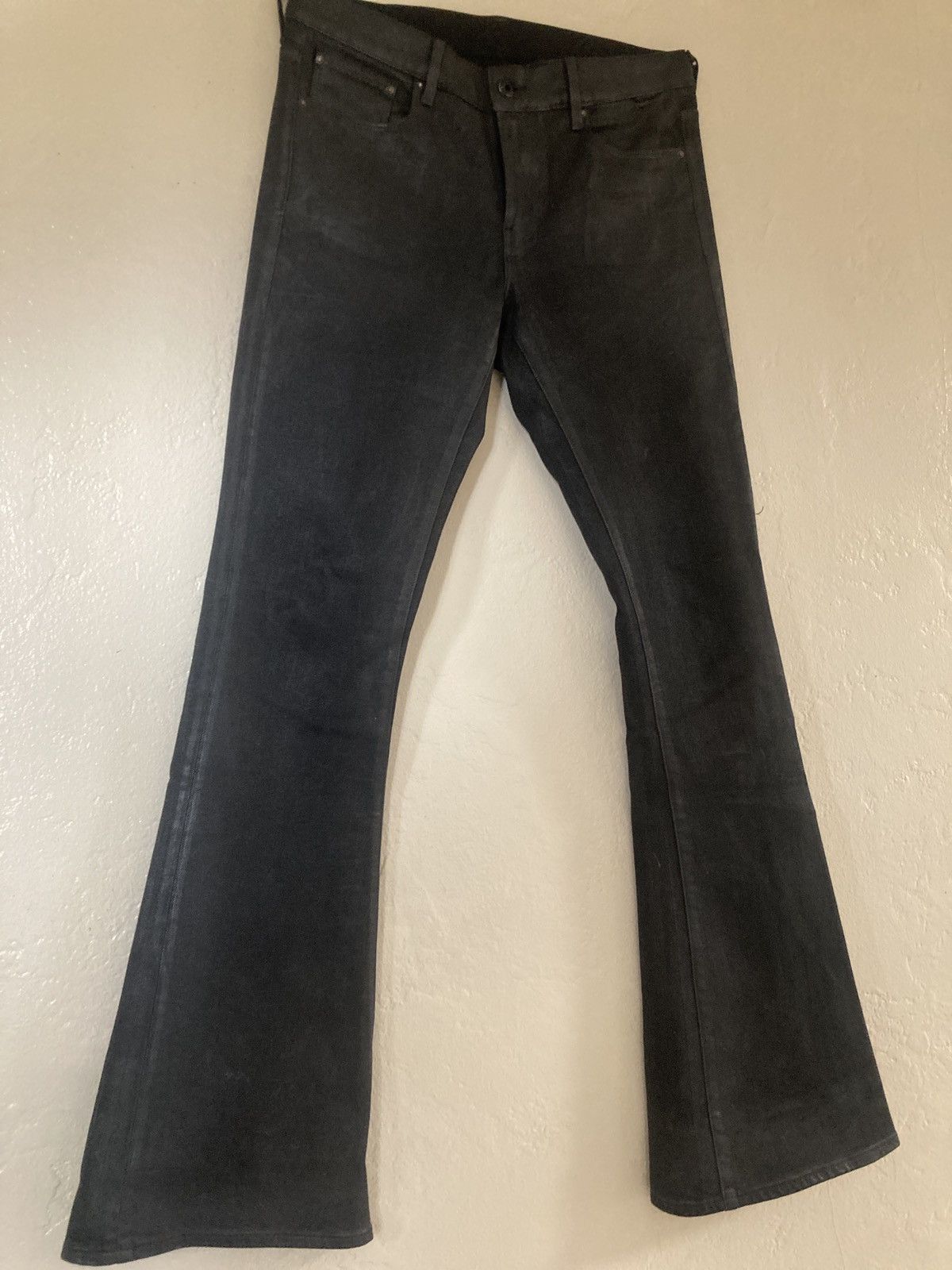 G-Star 3301 black waxed flared denim Size 29" - 1 Thumbnail