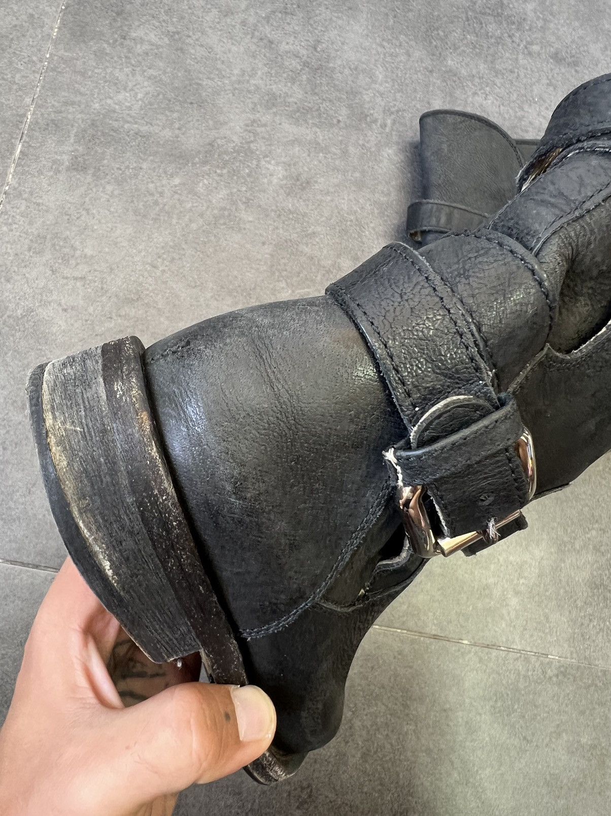 Dolce & Gabbana Archive Dolce Gabbana 2000’s belted leather biker boots Size US 6.5 / IT 36.5 - 9 Thumbnail