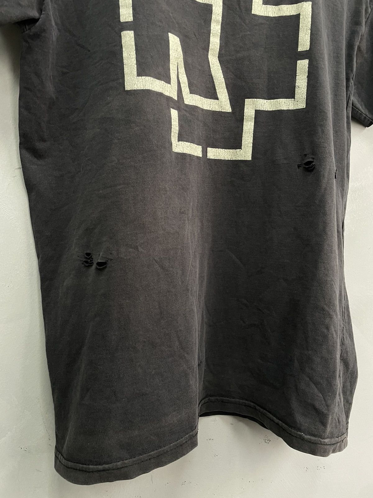 Vintage Rammstein Band Tee balenciaga style faded t-shirt Size US L / EU 52-54 / 3 - 4 Thumbnail