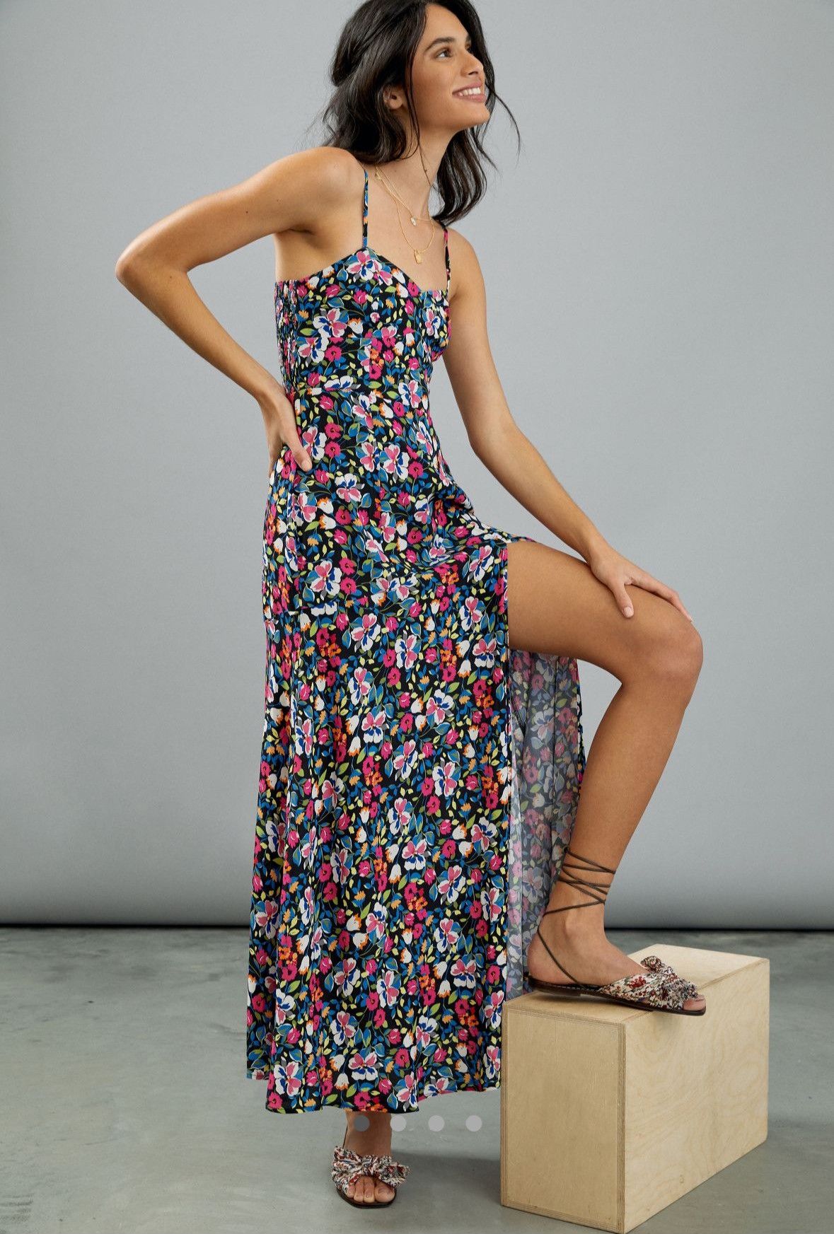 Anthropologie Yumi Kim Starla Floral Maxi Dress Size XS / US 0-2 / IT 36-38 - 1 Thumbnail