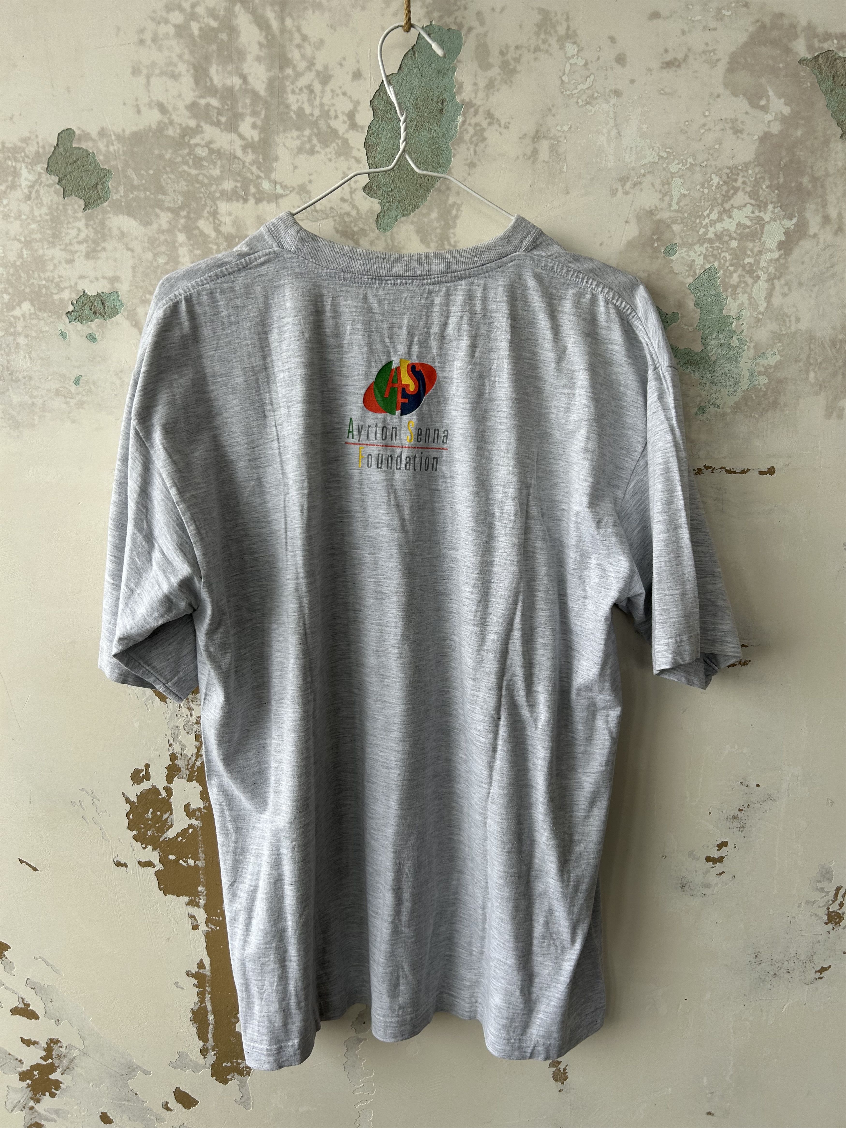 NASCAR Rare Vintage 90s Ayrton Senna The Little Senna Promo Tee Size US XL / EU 56 / 4 - 7 Thumbnail