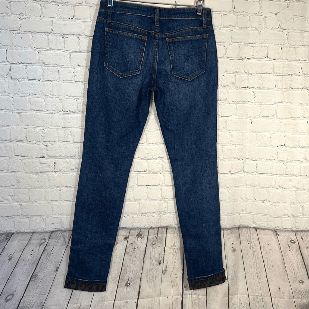 Vintage Joes Jeans Women’s Skinny Jeans 28 Leopard Blue Denim Made in USA Womens Size 28" / US 6 / IT 42 - 6 Thumbnail