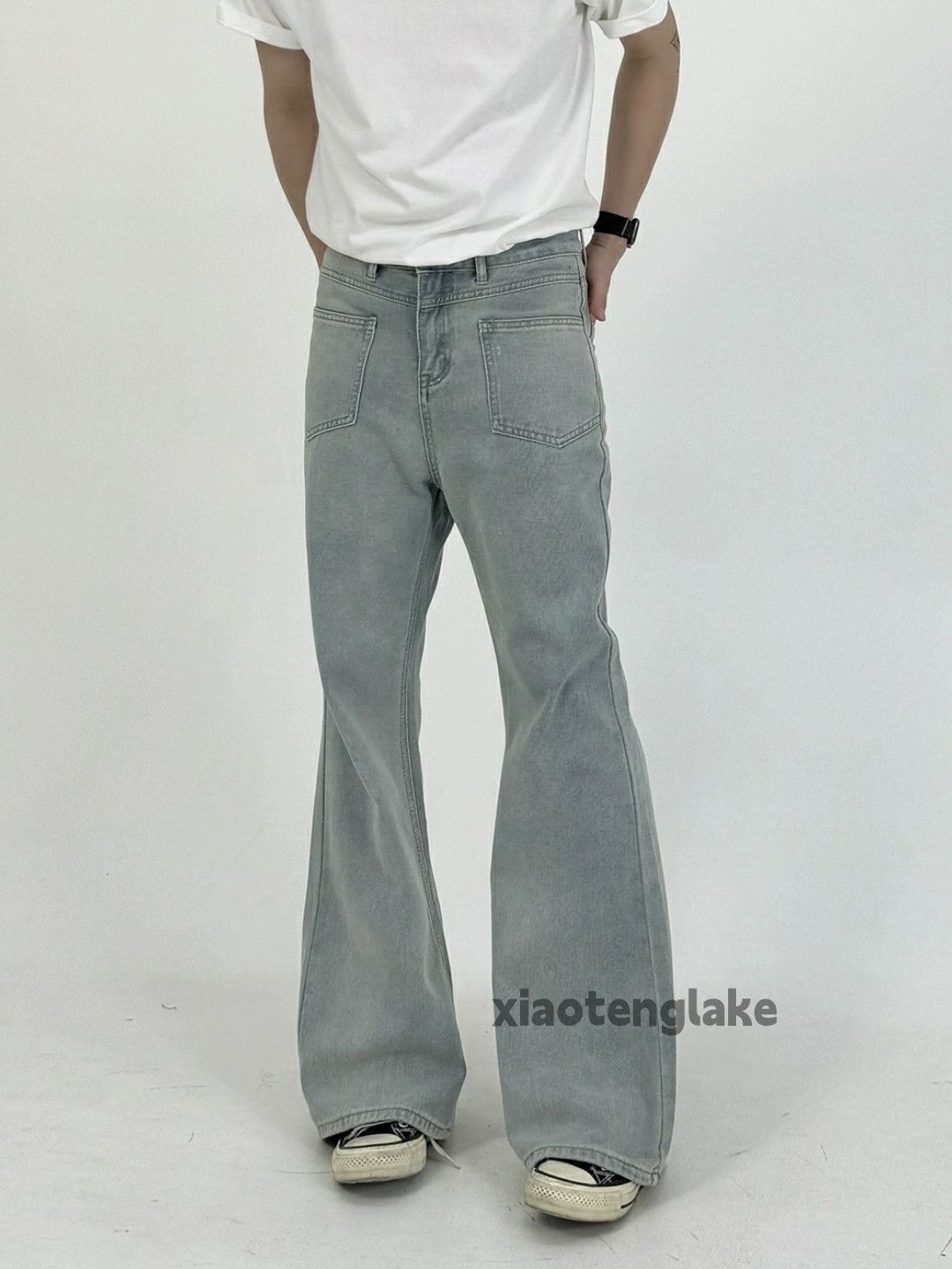 Jean × Vintage washed faded cleanfit yuppie punk retro disco jeans Size US 30 / EU 46 - 5 Thumbnail