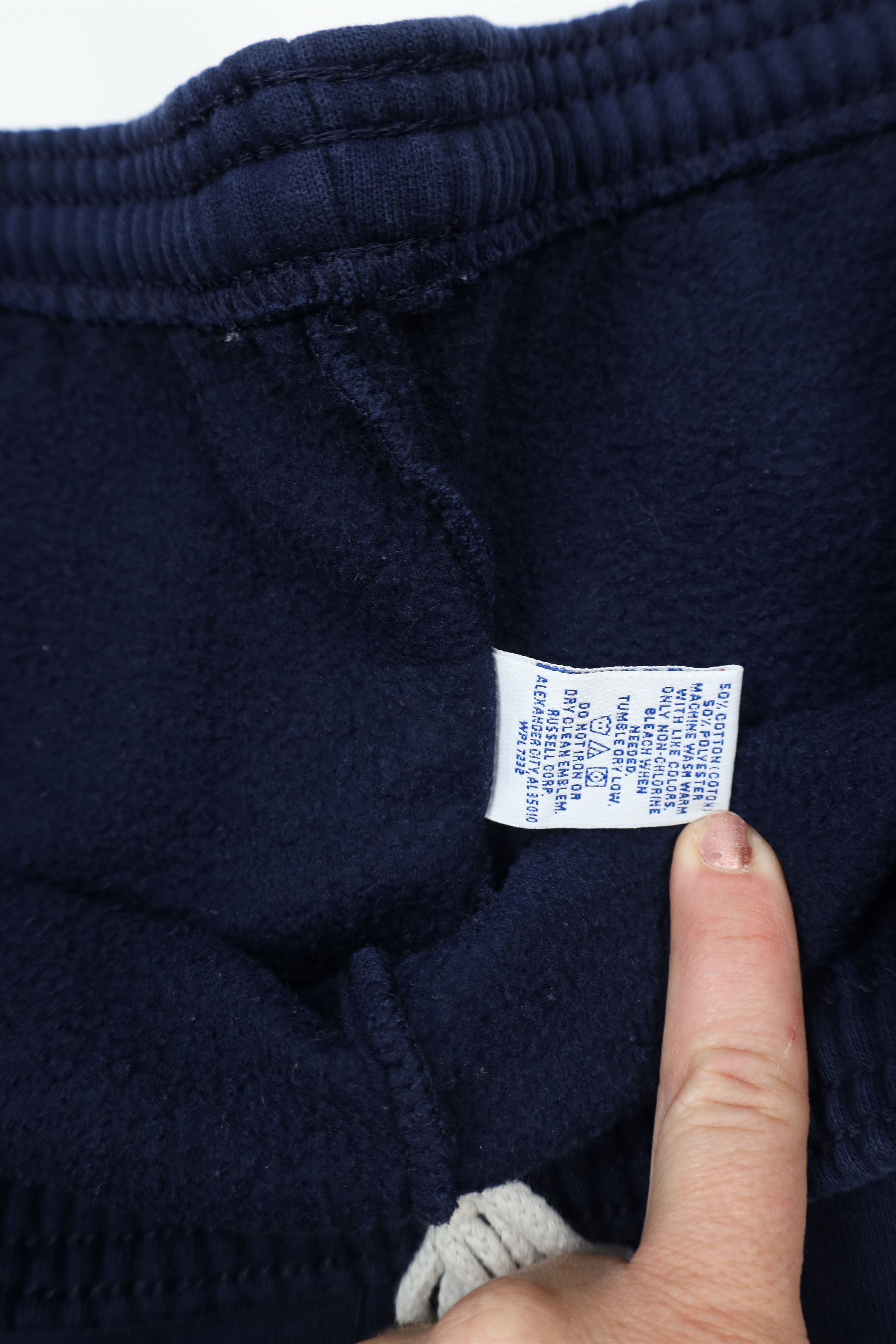 Russell Athletic × Vintage Vintage 90s Russell Athletic Cuffed Sweatpants Joggers Blue Size US 38 / EU 54 - 8 Thumbnail