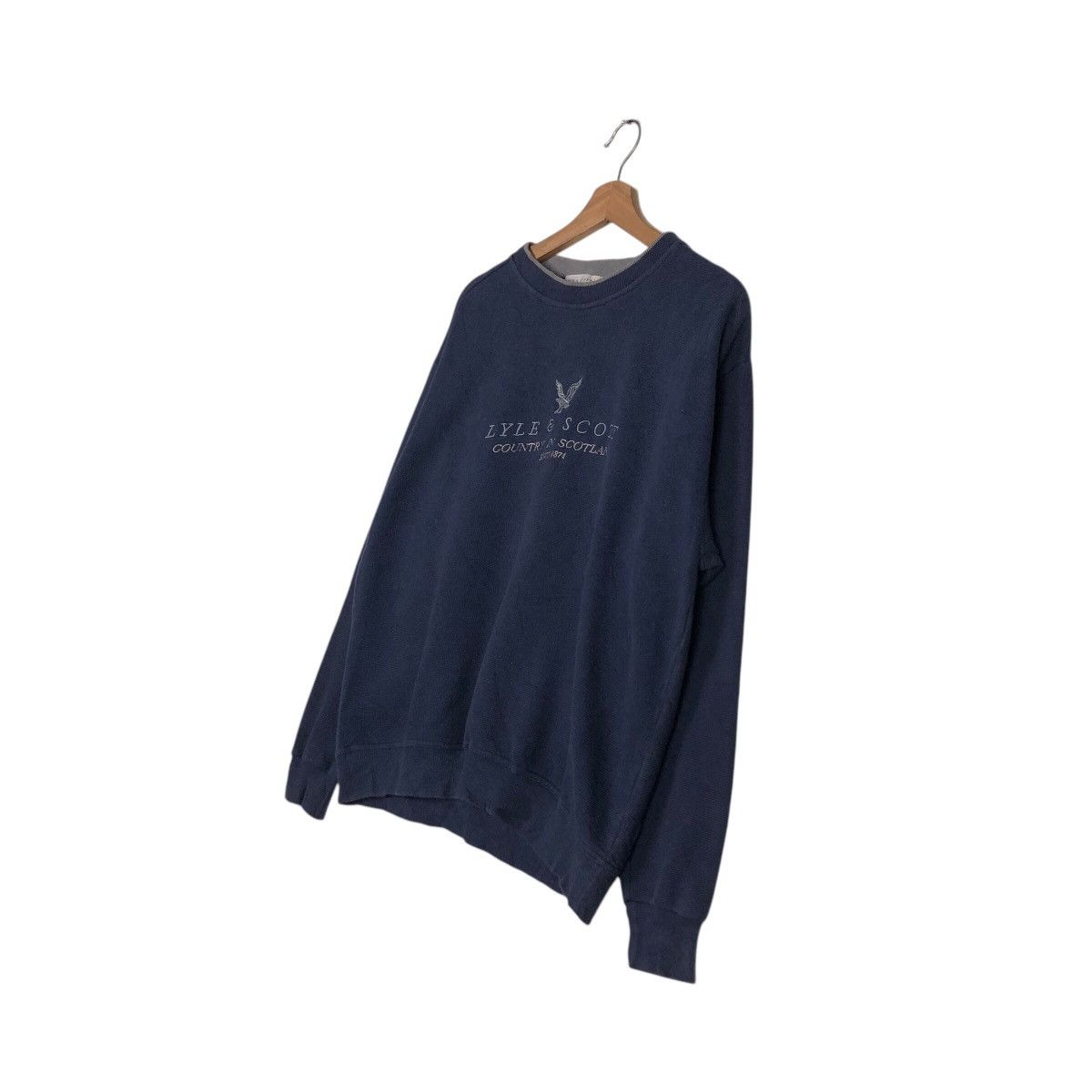 Japanese Brand × Vintage 📌Vintage Sweatshirt Lyle & Scott Big Logo Embroidered Size US L / EU 52-54 / 3 - 3 Thumbnail