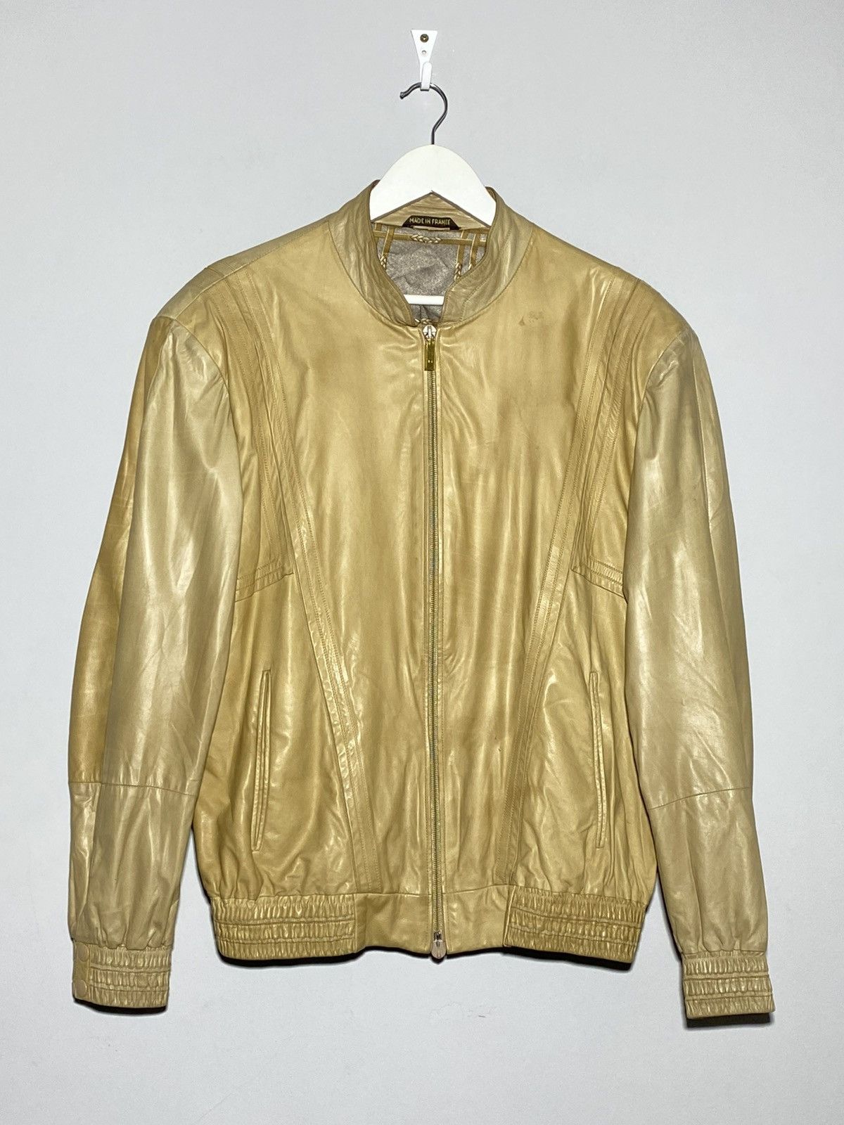 ZILLI Larsen Model Vintage Calf Leather Jacket Colonial