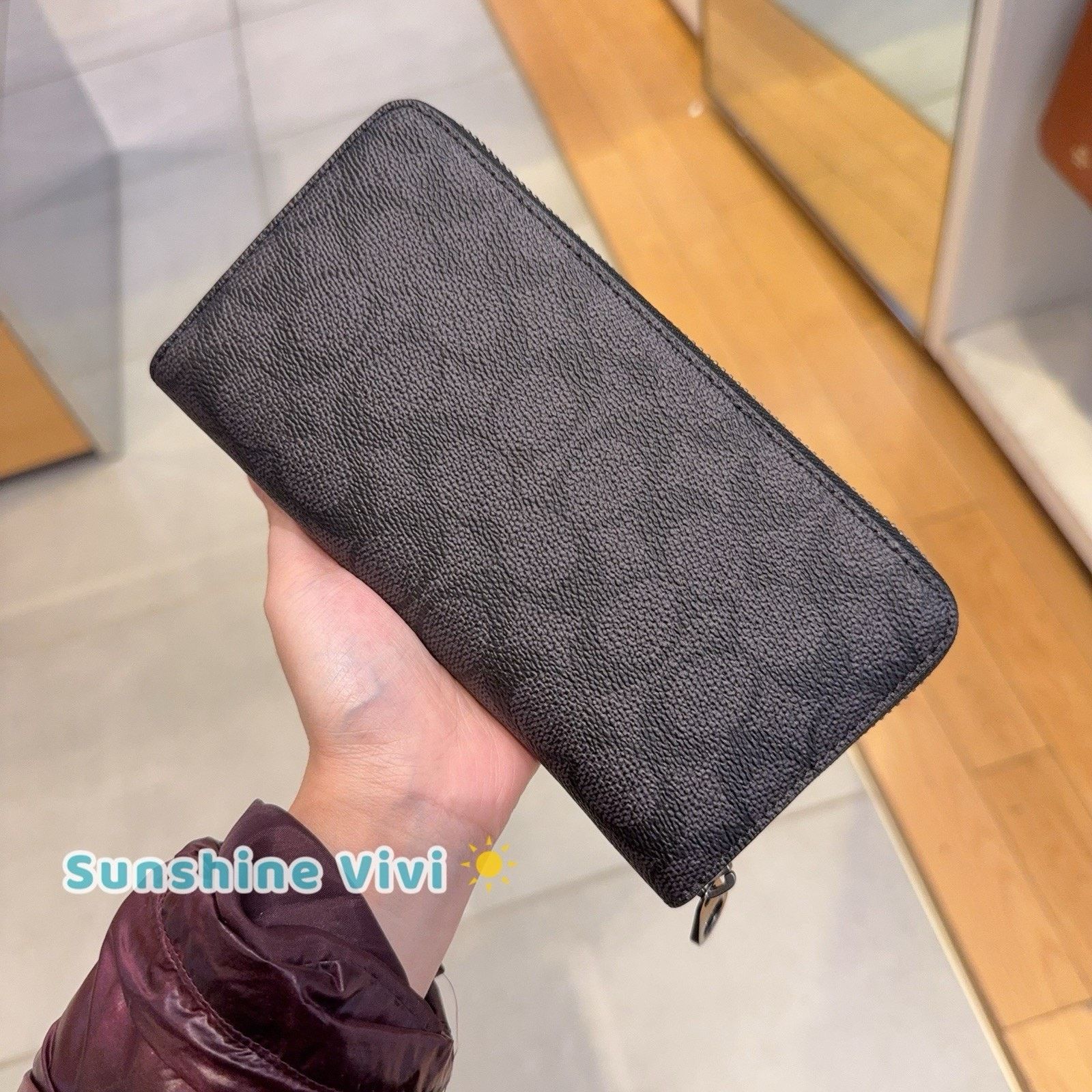 Coach NWT Coach Long Zip Around Wallet CW778 CHARCOAL/BLACK Size ONE SIZE - 3 Thumbnail