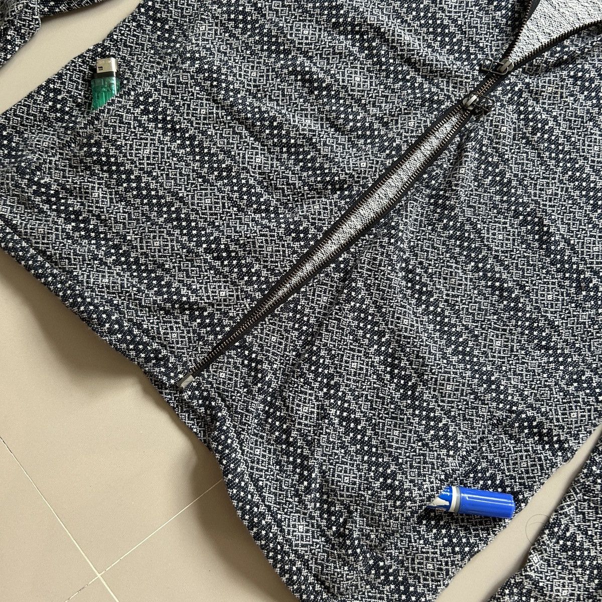 PPFM Vintage Y2K PPFM Zip-Up Knit Hoodie Size US S / EU 44-46 / 1 - 12 Thumbnail