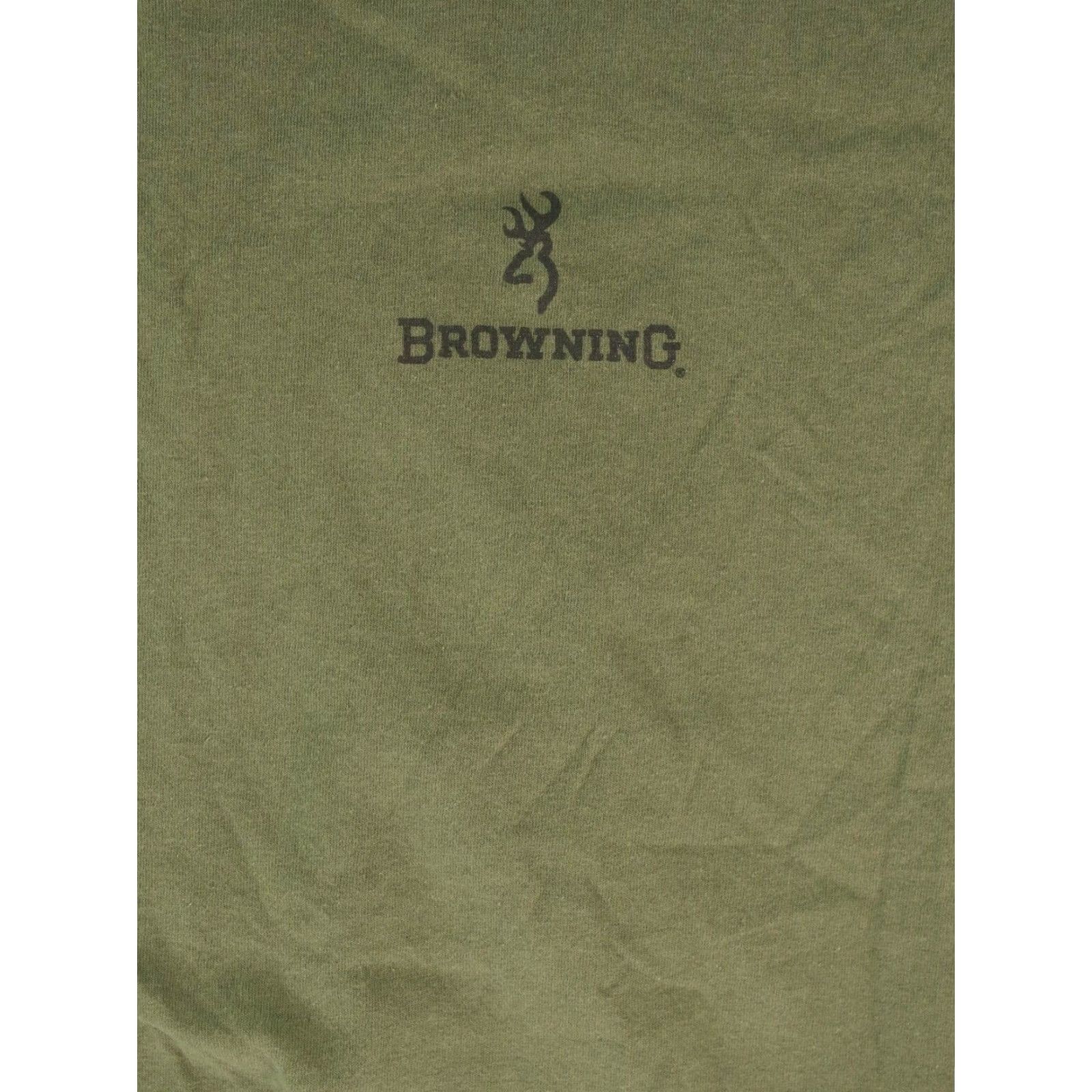 Vintage Browning T-Shirt Shirt Mens Large OD Green Deer Logo Hunting Outdoors Graphic Tee 90s Style Mens L Green Size US L / EU 52-54 / 3 - 3 Thumbnail