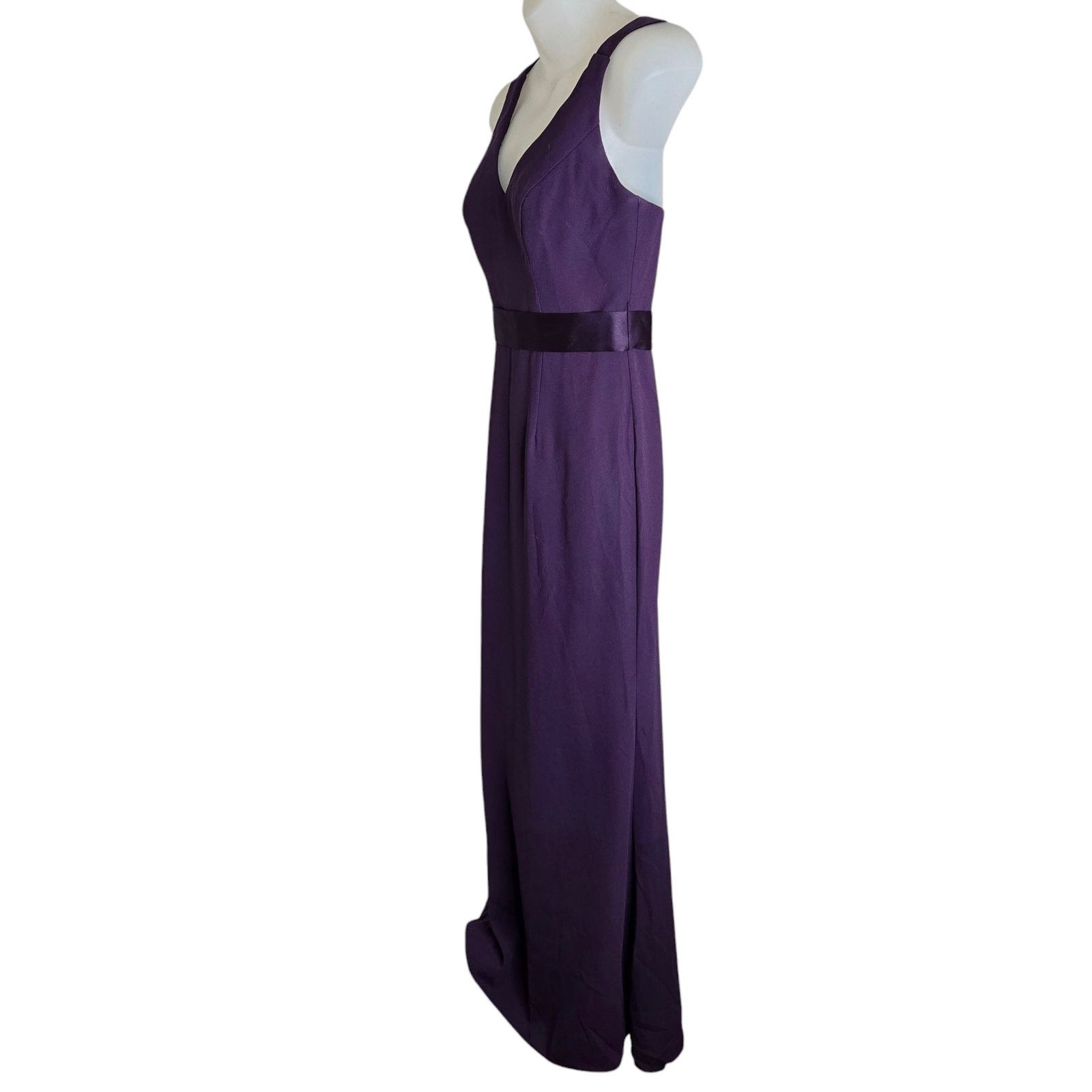 Vera Wang White by Vera Wang Formal Dress Size 2 Amethyst Purple Belt Size XS / US 0-2 / IT 36-38 - 5 Thumbnail