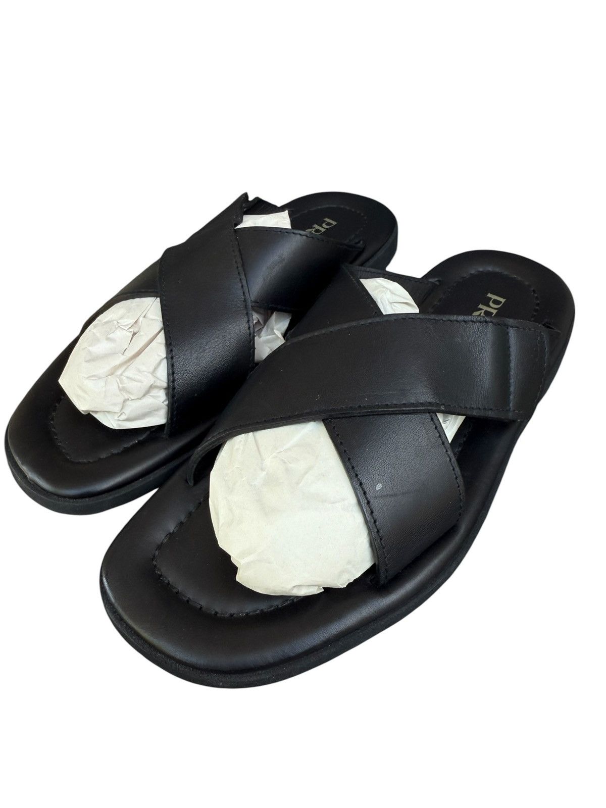 Prada Prada black leather sandals Size US 7 / EU 40 - 2 Thumbnail