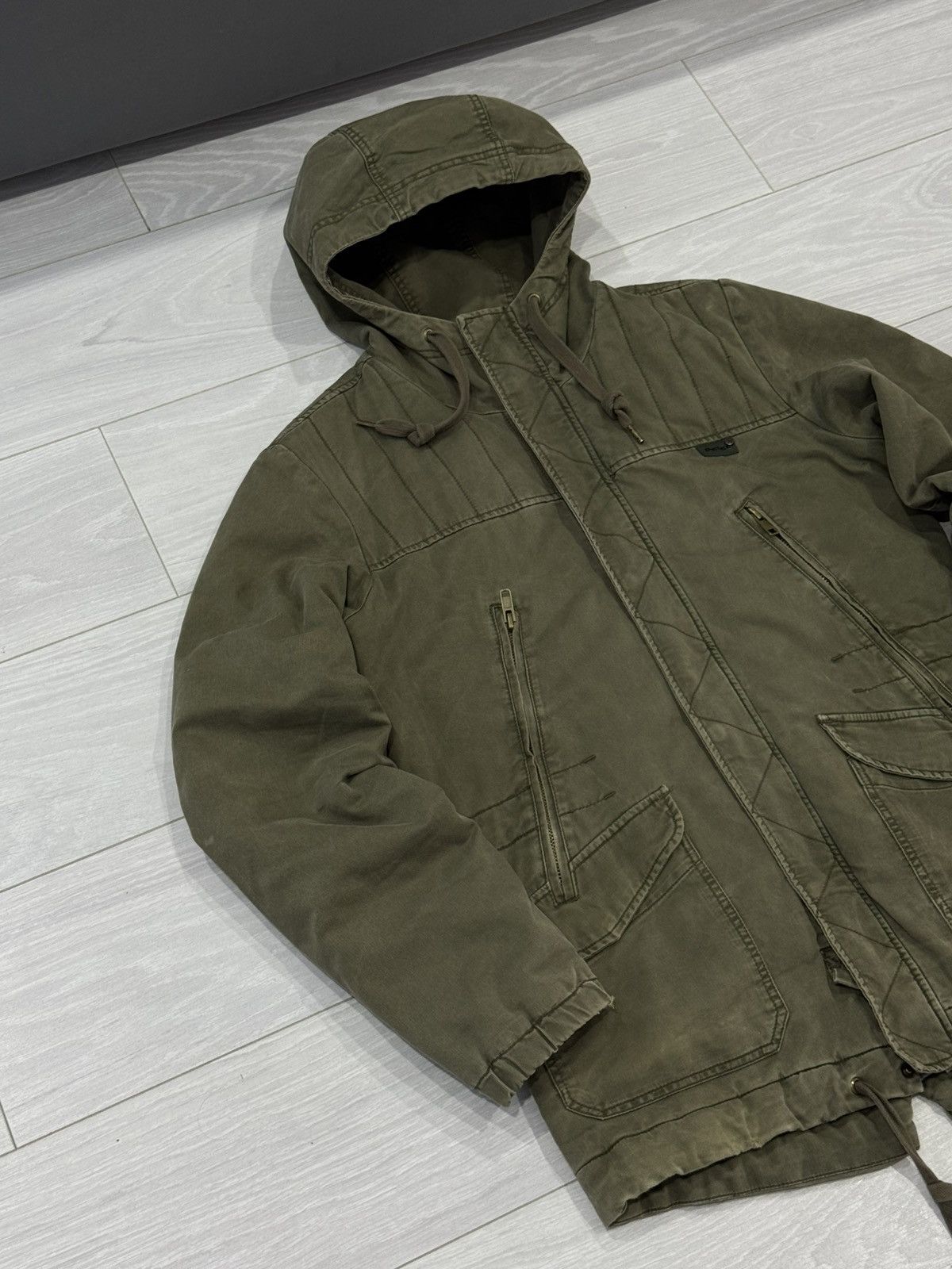 Diesel Diesel 90s Military Jacket - Green Multipocket Zip Up Size L Size US L / EU 52-54 / 3 - 5 Thumbnail