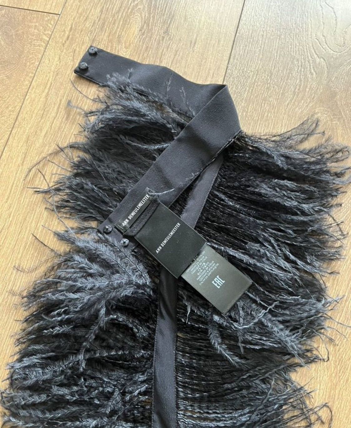 Ann Demeulemeester Ann Demeulemееstеr Runway Black Collar Size ONE SIZE - 5 Thumbnail