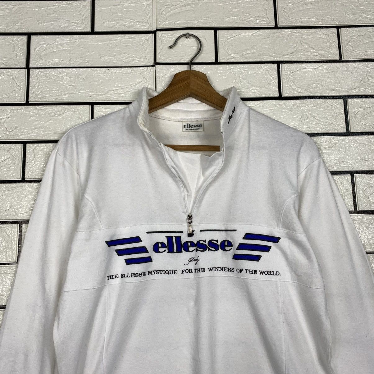 Ellesse Vintage Anorak Half Zipper Ellesse Spell Out Big Logo Size US M / EU 48-50 / 2 - 10 Thumbnail
