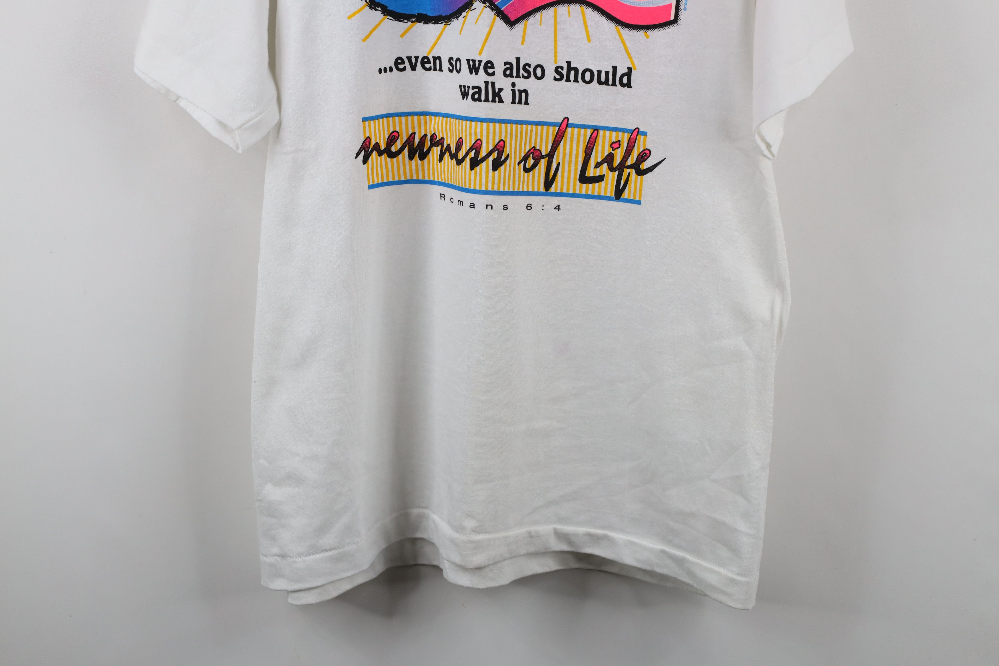 Vintage Vintage 90s Christian New Life Jesus Romans 6:4 T-Shirt USA Size US XL / EU 56 / 4 - 3 Thumbnail