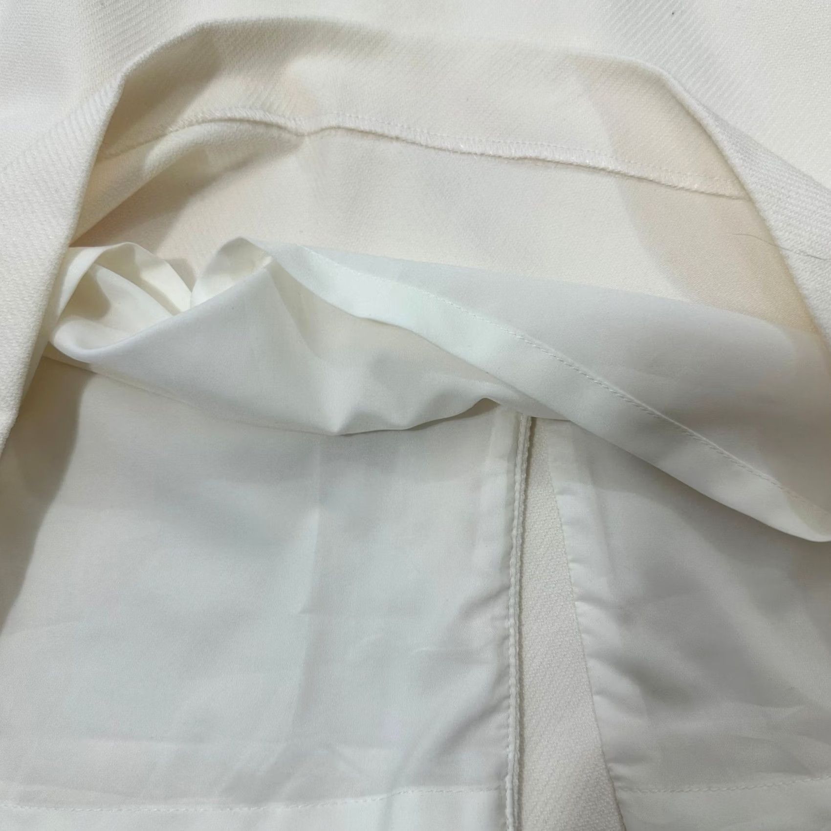 Loft Ann Taylor LOFT Cream Sailor Pencil Skirt Size 6 Button Accent Textured Lined Womens Size 28" / US 6 / IT 42 - 6 Thumbnail