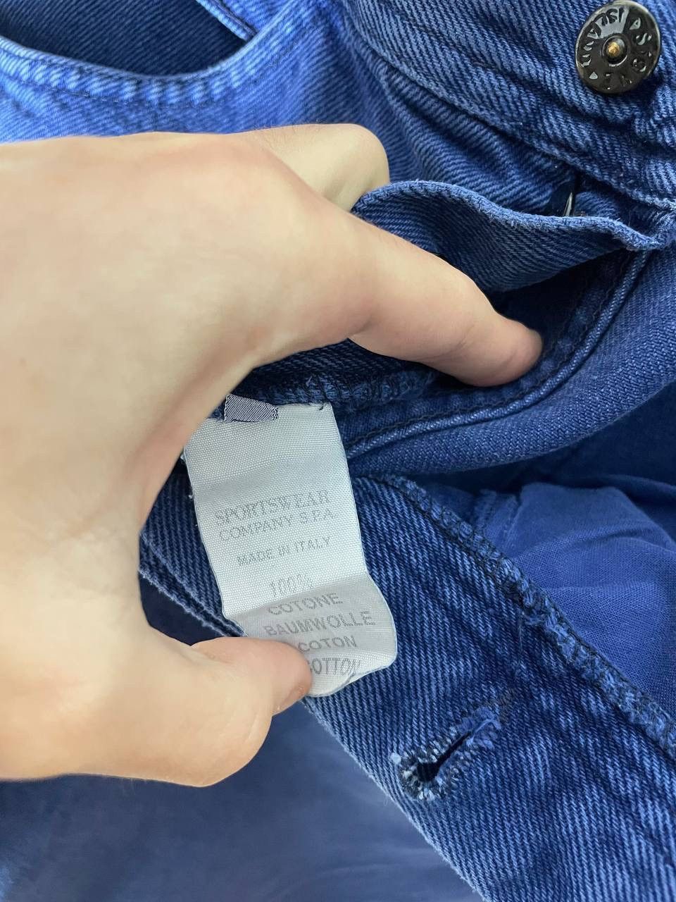 Massimo Osti × Stone Island × Vintage Stone Island Vintage Patch Denim Jeans Size US 32 / EU 48 - 12 Thumbnail