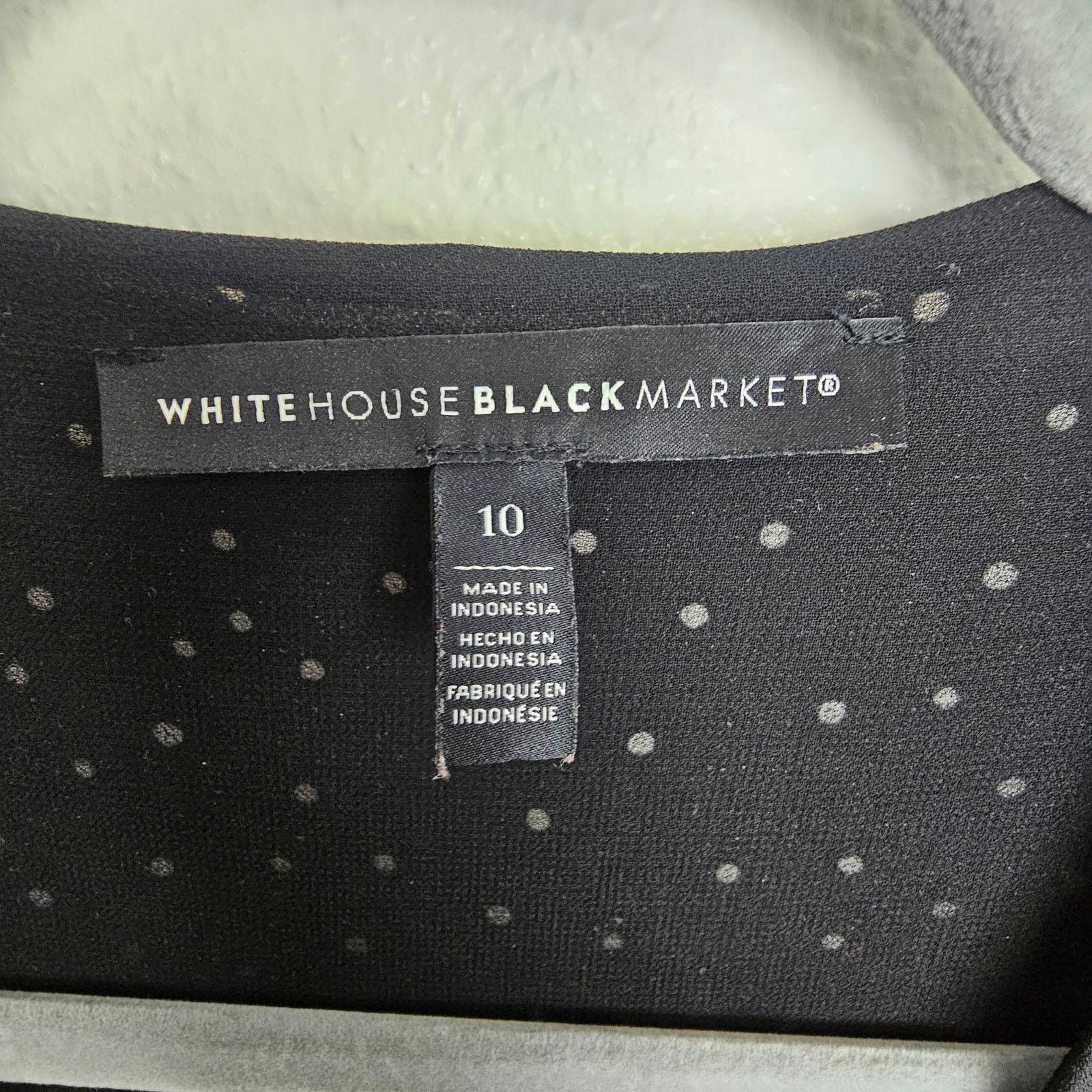 White House Black Market White House Black Market Womens Polka Dot Blouse 10 Classic Size L / US 10 / IT 46 - 6 Thumbnail