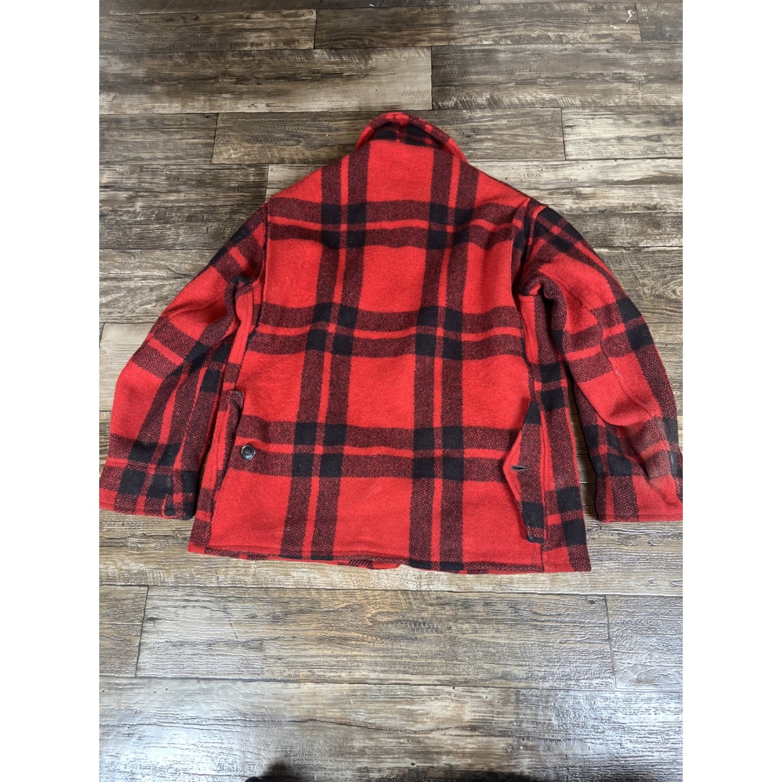 Vintage VINTAGE Sportclad Coat Wool Plaid Mens L Outdoor Hunting Cruiser Jacket Red Pocket Heavyweight Wool Size US L / EU 52-54 / 3 - 7 Thumbnail