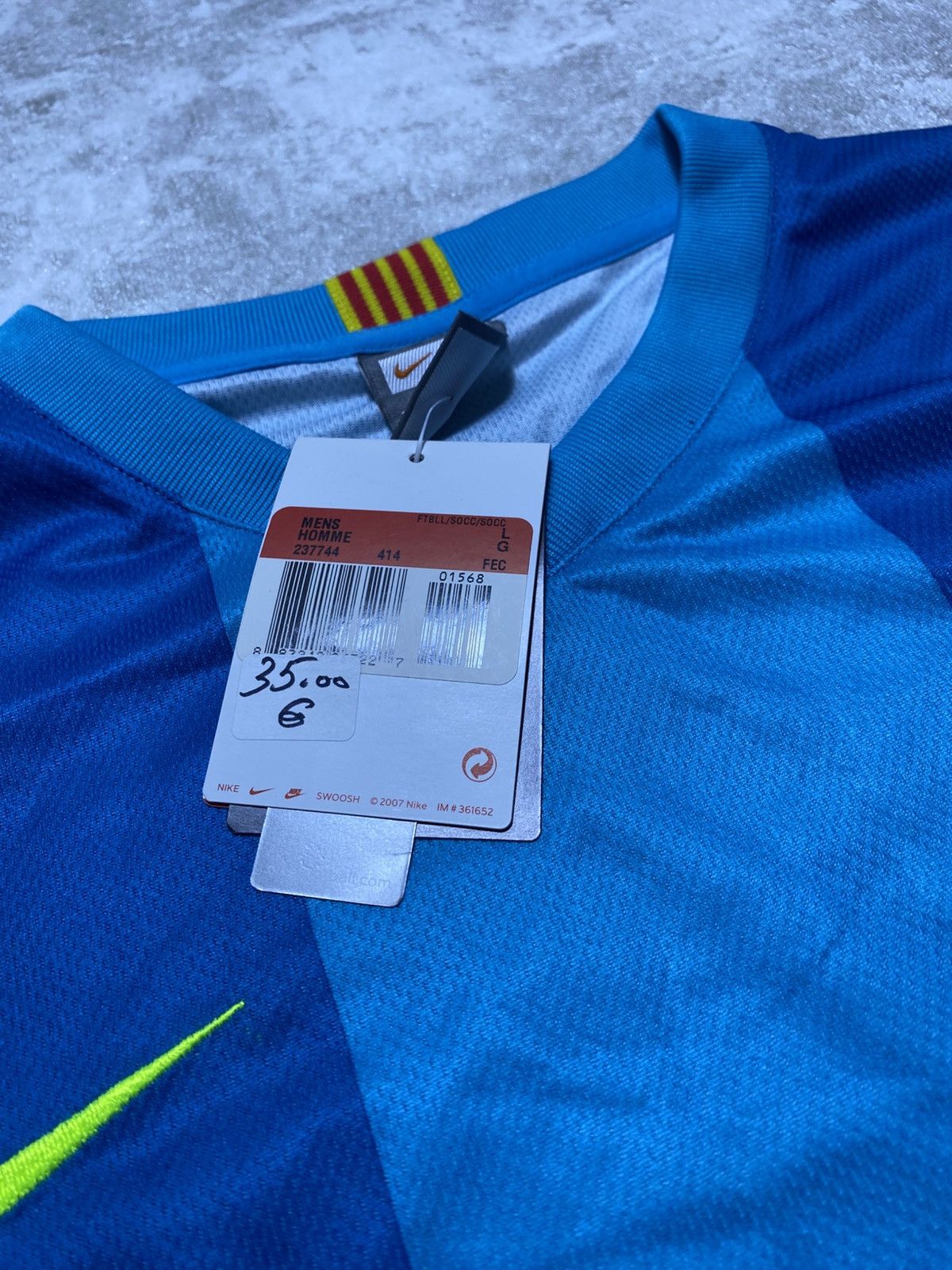 Nike NWT Nike FC Barcelona 2007-08 Vintage Blue Football Jersey Size US L / EU 52-54 / 3 - 5 Thumbnail