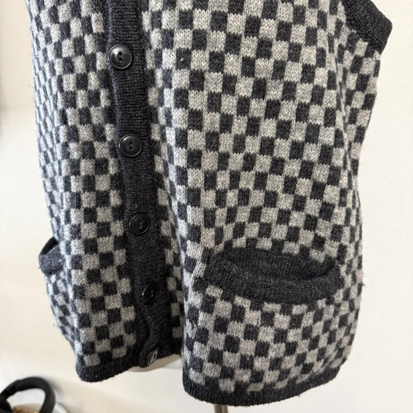 United Colors Of Benetton Checkered Benellon Wool Italian Vest Size US M / EU 48-50 / 2 - 4 Thumbnail