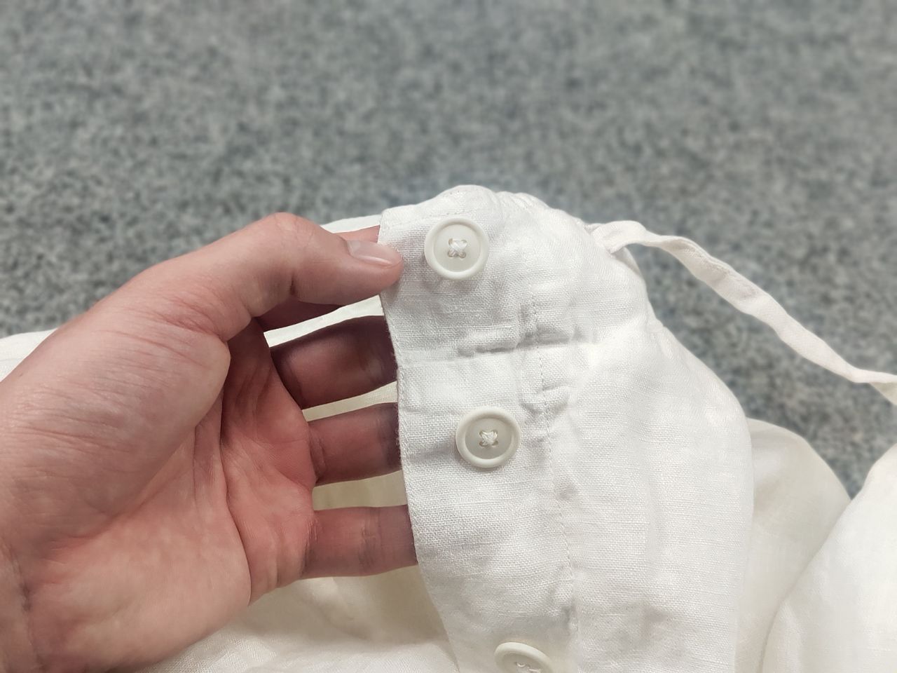 Rundholz Rundholz Asymmetric Button White linen Oversized Jacket Size M / US 6-8 / IT 42-44 - 16 Thumbnail