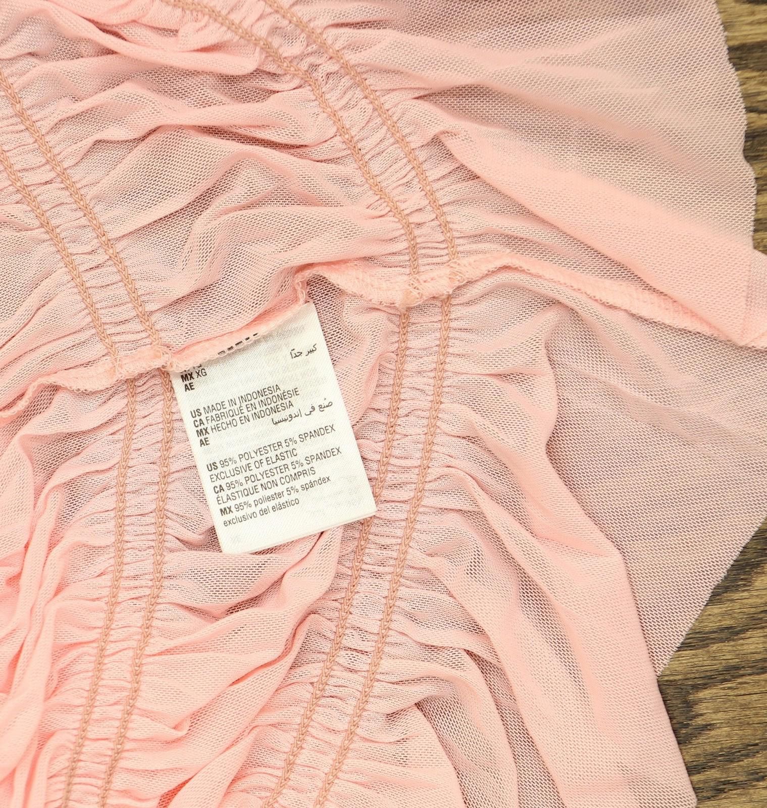 Bar III Nwt Bar Iii Womens Mesh Flutter-sleeve Top Cupid Blush Xl Size XL / US 12-14 / IT 48-50 - 5 Thumbnail