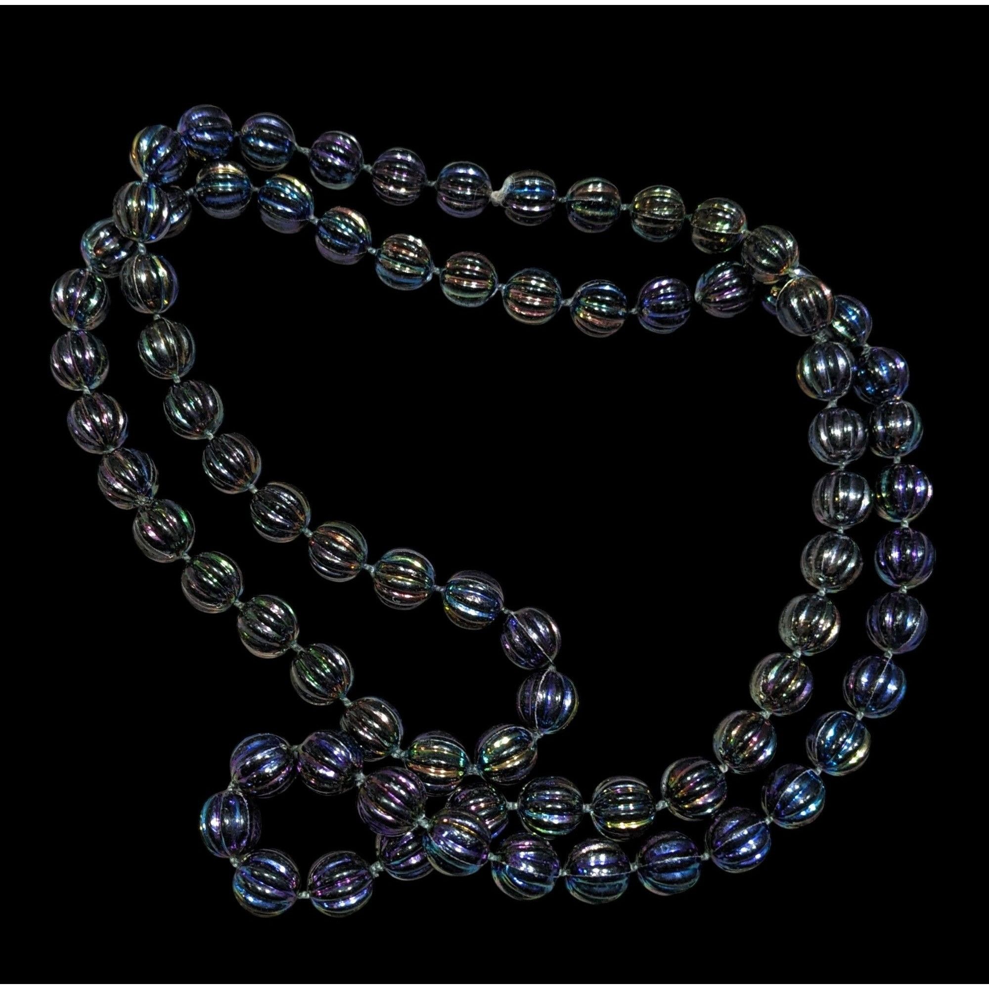 Other Mystical Oil Slick Black Plastic Beaded Necklace Size ONE SIZE - 1 Thumbnail